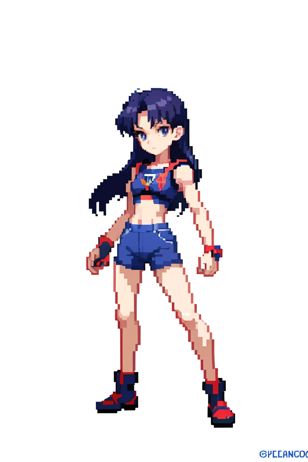 masterpiece, top quality, best quality), pixel,pixel art, 1 girl, Shin Seiki Evangelion style, fullbody,
Misato Katsuragi
no background