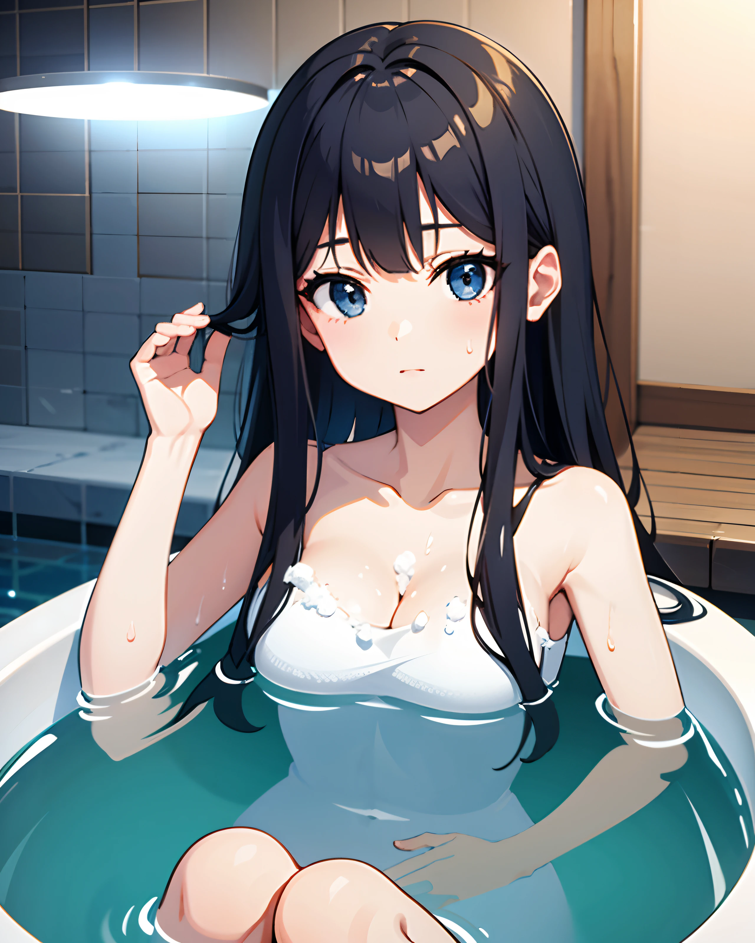 1girl, aged, pale skin, Average Breasts,, ((foaming soap)), (Wet), (mist), (beauty face), black hair, (prattle), absurdress,
BREAK
(The Art of the Bath:1.1), Immersive Experience, Sensory Studies, Interactive installations, Playful setting, Creative relaxation,