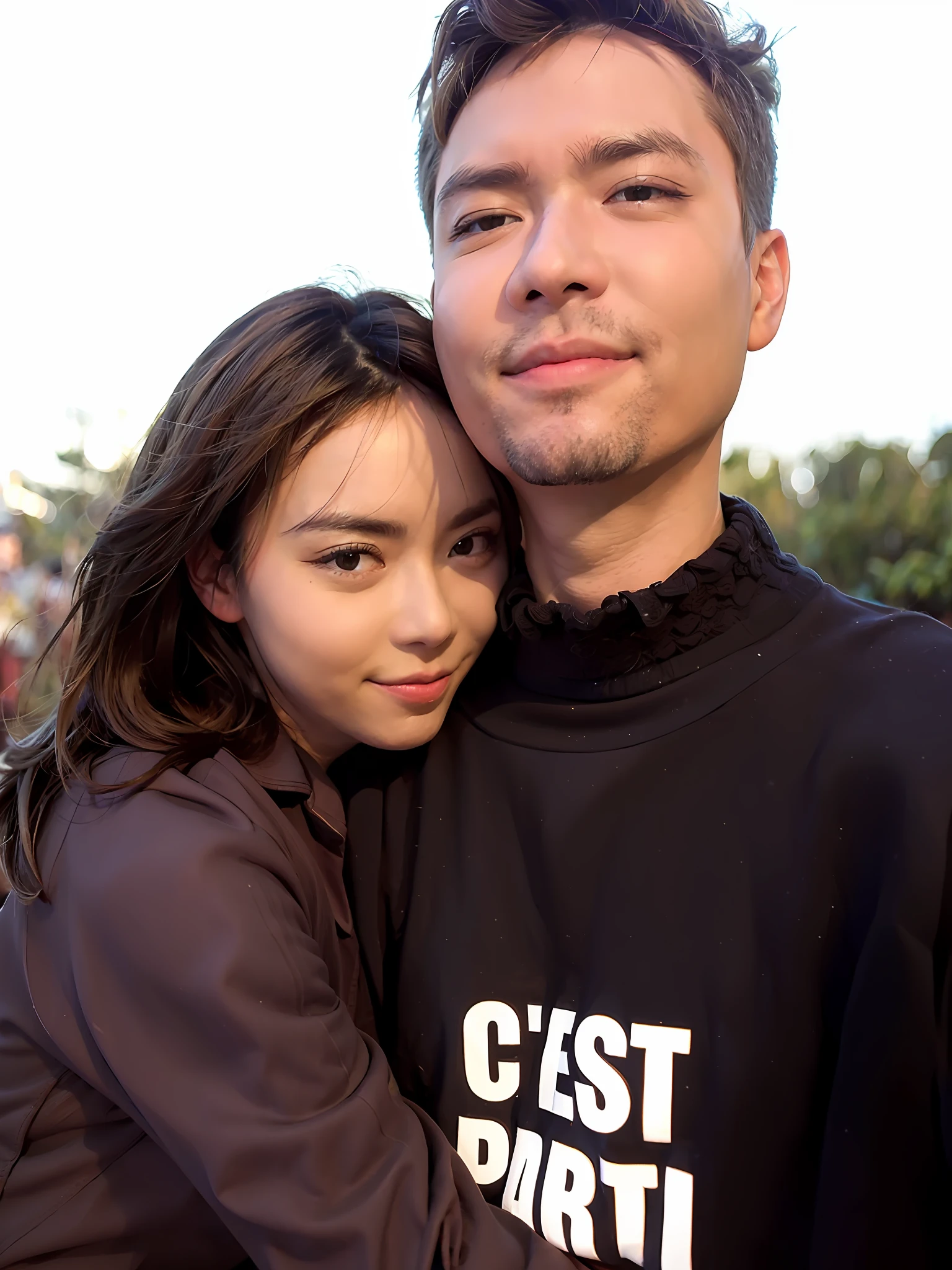 there is a man and a woman that are hugging each other, lovely couple, couple, couple pose, during sunset, potrait, with sunset, happy couple, candid picture, photo taken with canon 5d, tumblr, with her long, taken with the best dlsr camera, shot on sony a 7, wpol and sarasti, protrait