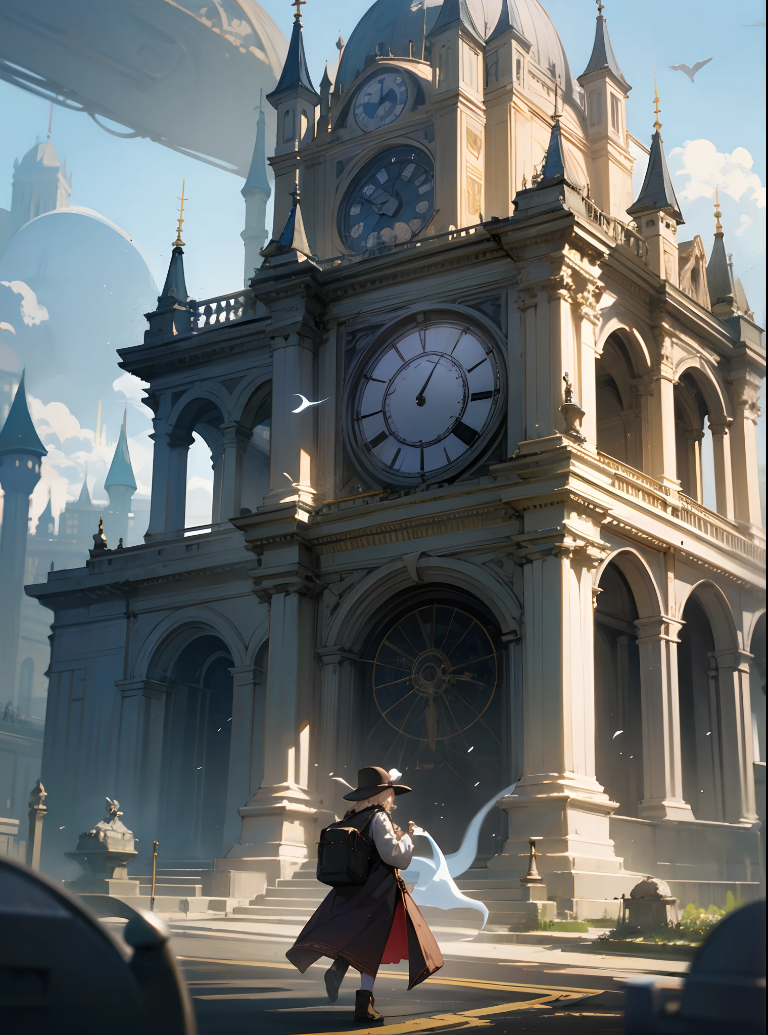 a ghost travelling the time by time travel machine realstic, masterpiece, 4k hd clearity --auto --s2