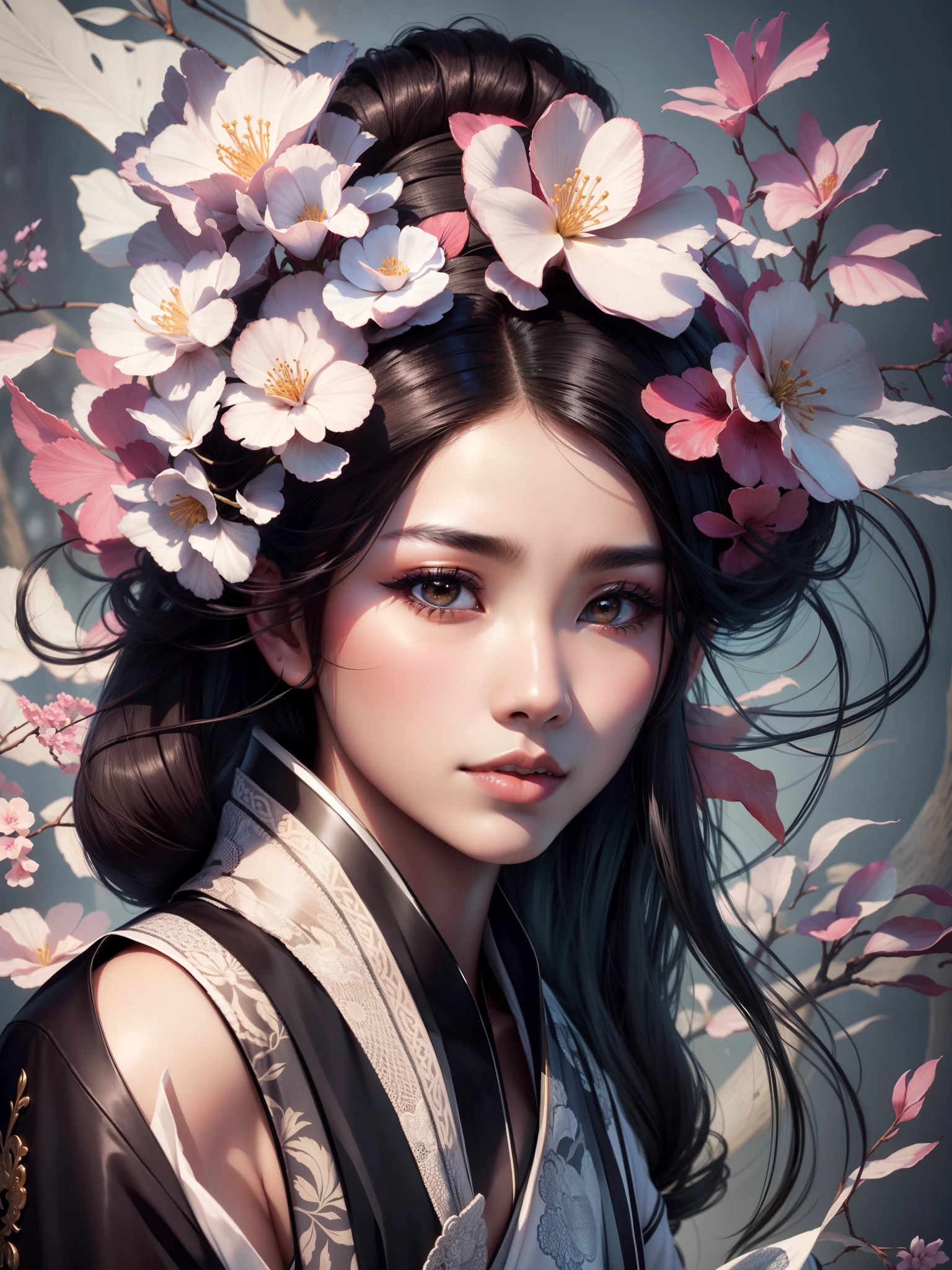 a beautiful oriental woman.