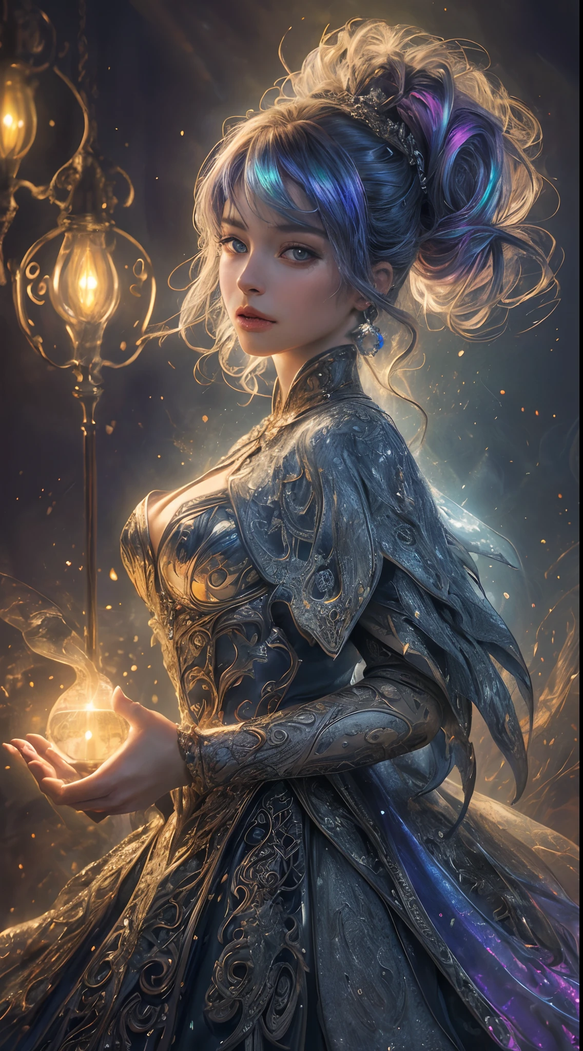Beautiful 25 year old woman, Dreamlikeart, highly detailed airbrush art (((surreal)), intricate details, volumetric lighting, (masterpiece: 1.2), (best quality), 4K, ultra detailed, (dynamic composition: 1.4), highly detailed colorful details, (iridescent colors: 1.2), (bright lighting, atmospheric lighting), dreamy, magical, dynamic composition, ray tracing, specular lighting, shallow depth of field, crazy details, hyper-detailed, mixing exposure, HDR
