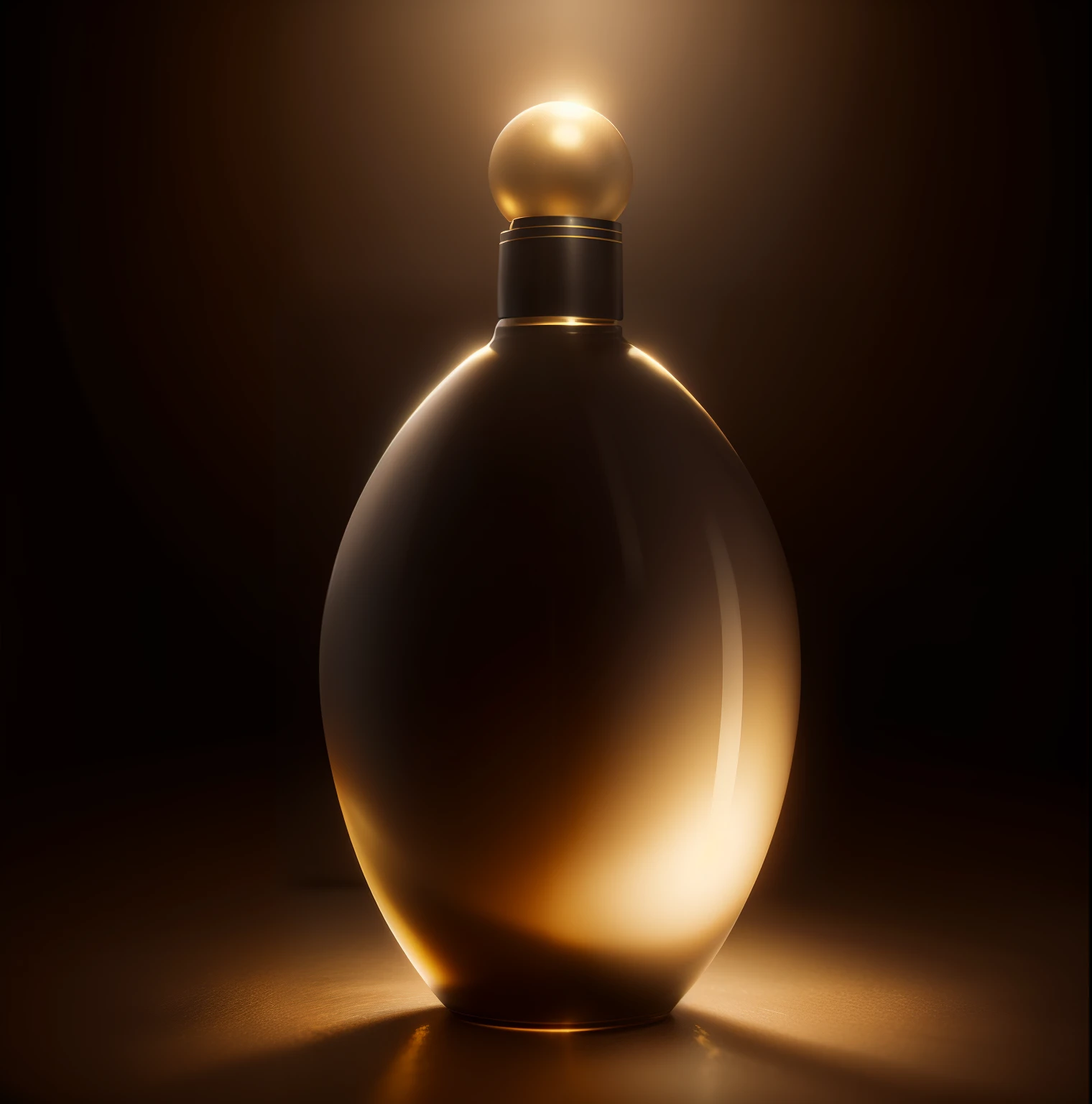 Product design,Chinese high-end wine bottles,Gold lid,Golden ball,Bright lighting,Contour light,toplight,Water ripple black background,oc rendered,C4D,behance