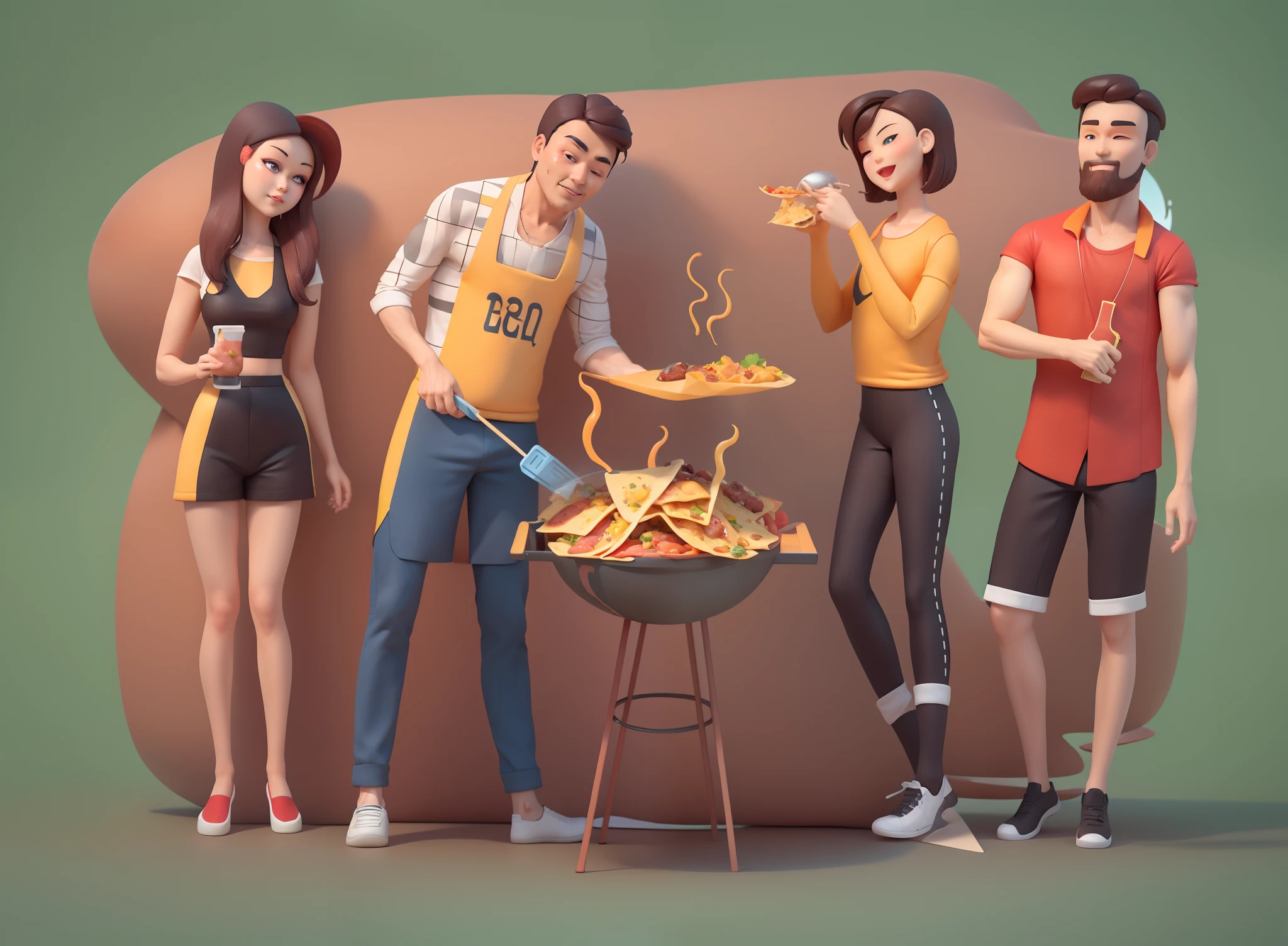 nachos，Grilled sausages，beef，pork meat，Fish balls，Flesh，The fish