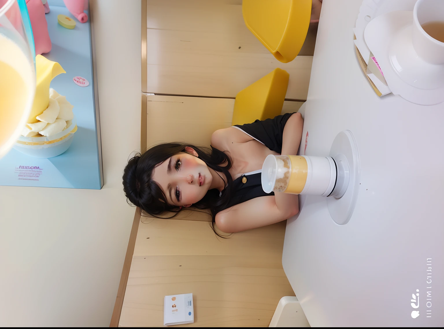 Pretty girl milk tea