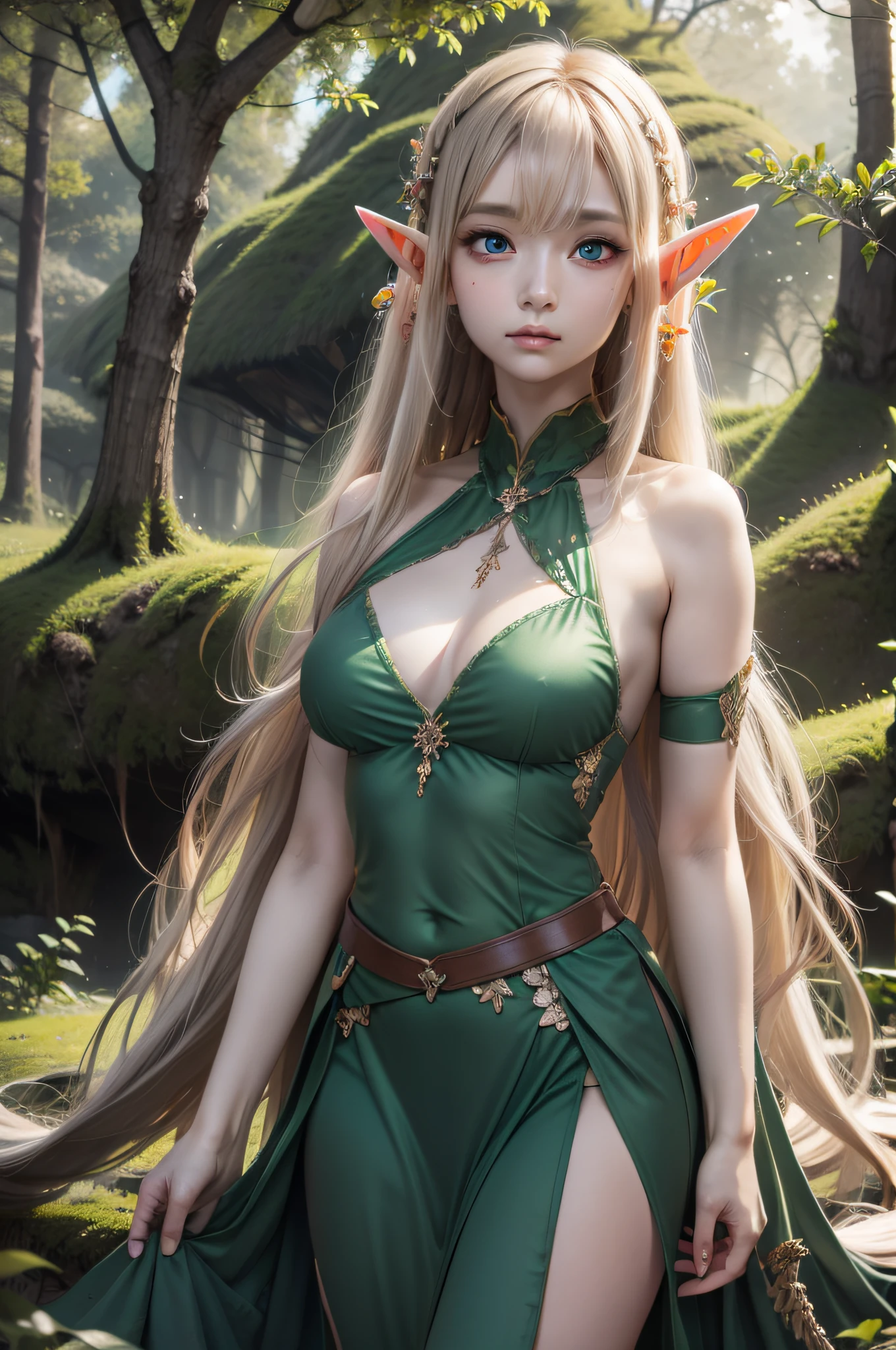 Elves in a forest spring
