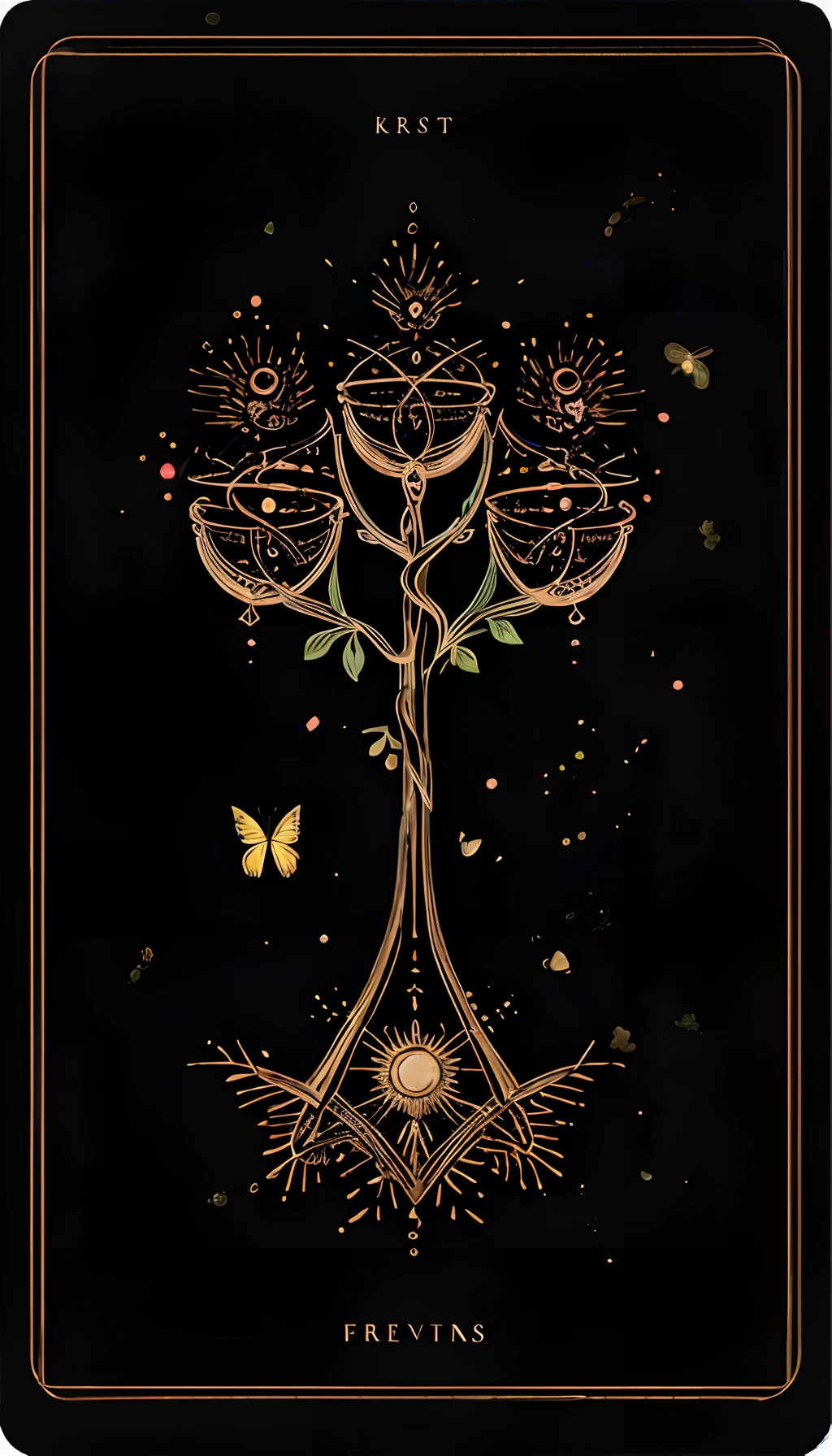 realisticlying,(best qualtiy,tmasterpiece:1.3),world tree,vine,blossoms,butterflys,light particules,without humans,