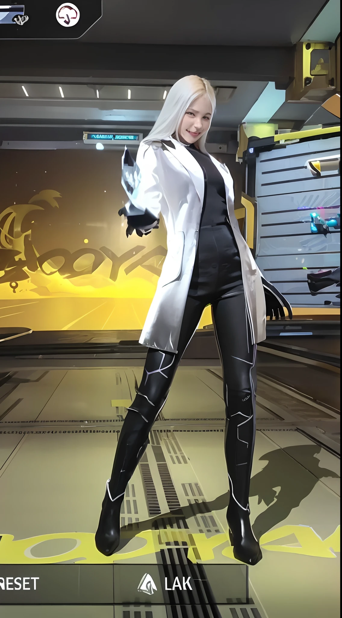 ((Best quality, 8k, Masterpiece :1.3)), 1girl, smiling, full body, slim face, Pretty woman, (Dark brown hair), full length dress :1.1, Ultra-detailed face, Detailed eyes, Double eyelid, blur background, slim face, city, outside, street,