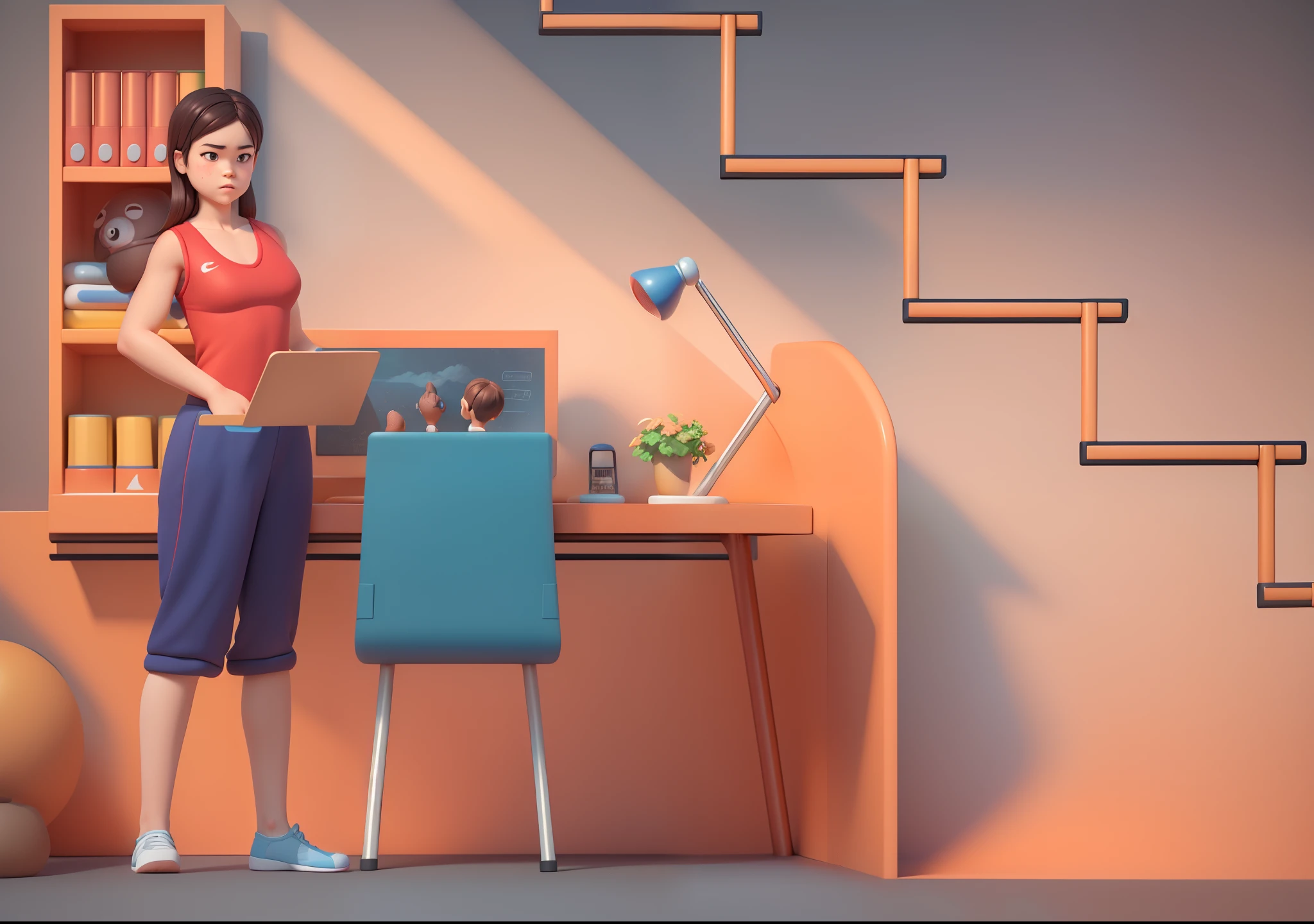 (Pixar 1.23 style) 1 boy ((upper body front, bust shot)), solo, cute kid, brunette, pretty tracksuit, boy, korean child, playground, ((masterpiece, highest quality)), (composite lighting)