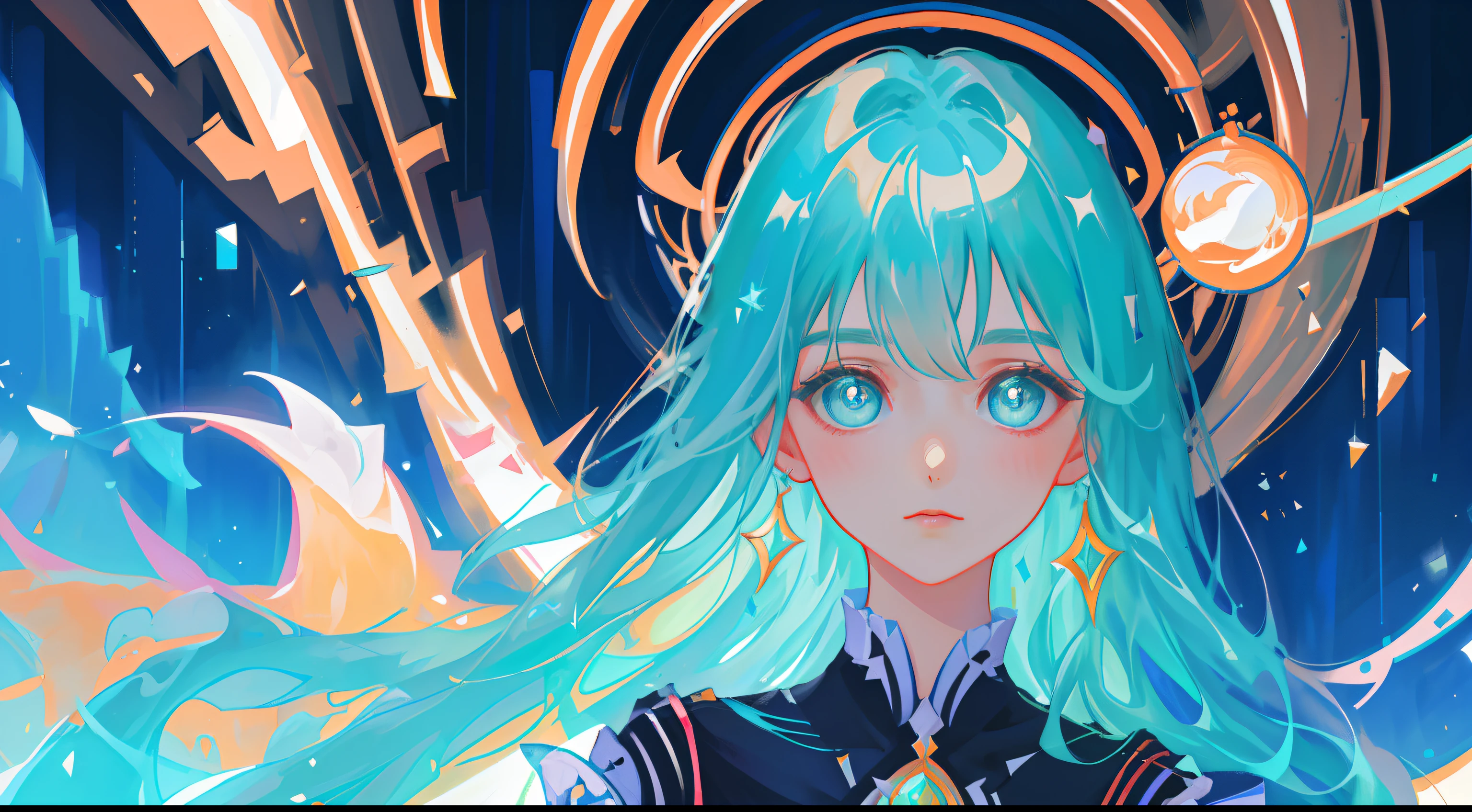 Healing Starlight，morden style，non-mainstream，a color，Guviz-style artwork，Guviz，Beautiful character painting，Guvez on the ArtStation Pixiv，Guvitz on the Pixiv Art Station，Stunning anime face portrait，beautiful digital artworks，wlop rossdraws，Detailed digital anime art，guweiz masterpiece