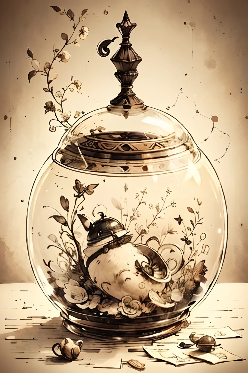 RIFSTYLE3 Large Glass Dome Cover、cleanness、snail、SUI、cleanness、bamboo、、insane detail、intricate-detail、ultra-detailliert、ighly detailed、highest details、high_detail、colourfull、Beautiful fece、HDR、Photorealsitic、hight resolution、ultra_high_res、a picture、aesthetics、extremely_delicate、(masterpiece:1.3)、(best_quality:1.3)、(ultra_detailed:1.3)、8K、extremely_clear、真实感、(A hyper-realistic:1.3)、paper、paper money、A black