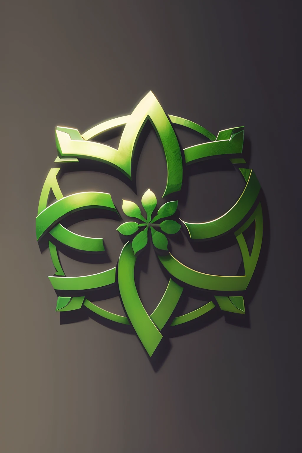 metalictexture，four-leaf clover，Graphic design，logo