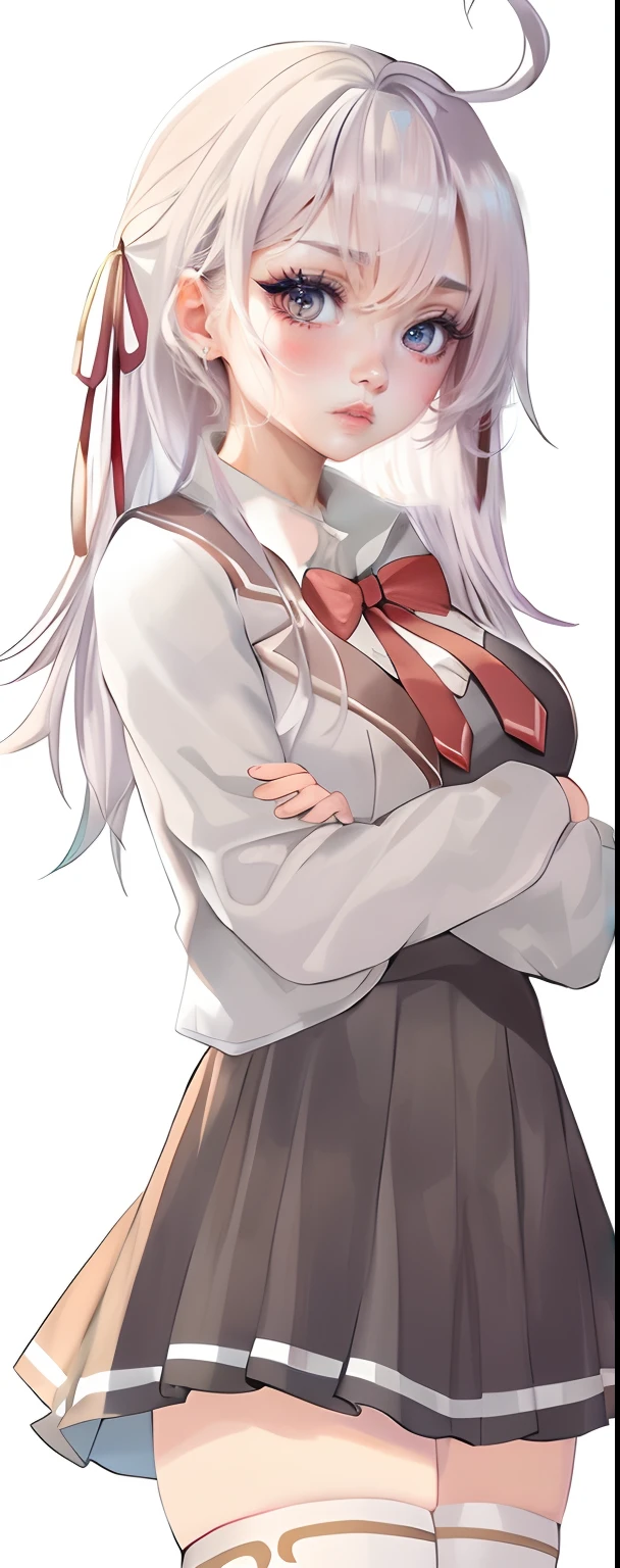 Sexy, big-breasted, full-body, feminine, tsundere
