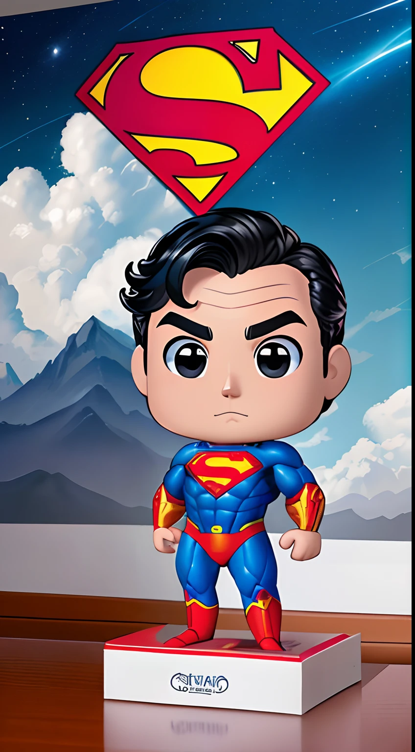 Obra-prima, melhor qualidade, alta qualidade, extremamente detalhado CG Unity 8K papel de parede, um ambiente extremamente colorido e puramente fantasia, superman funko pop, style cartoon, back to school, sem direitos de imagem,