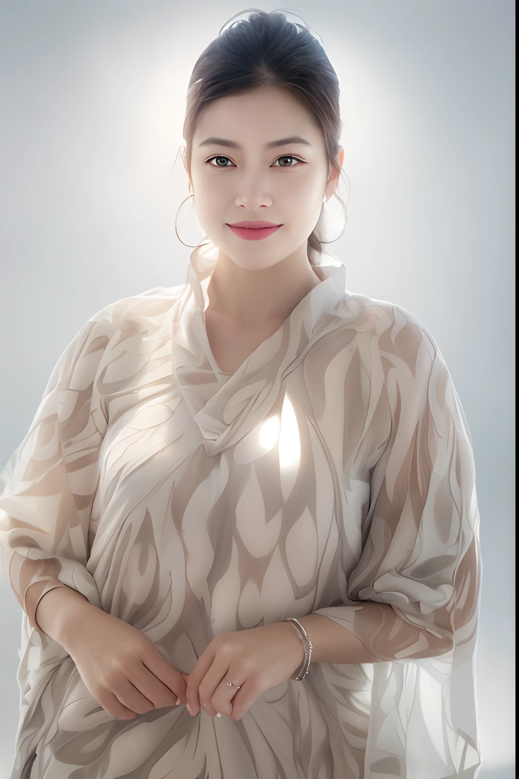 dressed, (photo realistic:1.4), (hyper realistic:1.4), (realistic:1.3),
(smoother lighting:1.05), (increase cinematic lighting quality:0.9), 32K,
1girl,20yo girl, realistic lighting, backlighting, light on face, ray trace, (brightening light:1.2), (Increase quality:1.4),
(best quality real texture skin:1.4), finely detailed eyes, finely detailed face,
(tired and sleepy and joy:0), (laugh:0), face closeup, t-shirts,
(Increase body line mood:1.1), (Increase skin texture beauty:1.1)