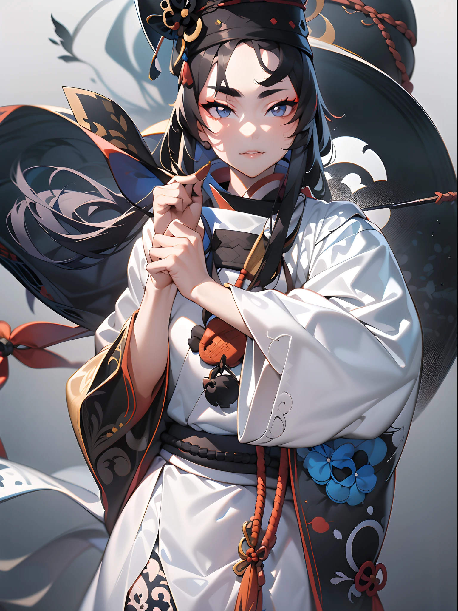 1girl in,((onmyouji)),((tate eboshi)),18 year old beautiful woman,nice hands, perfect hands
