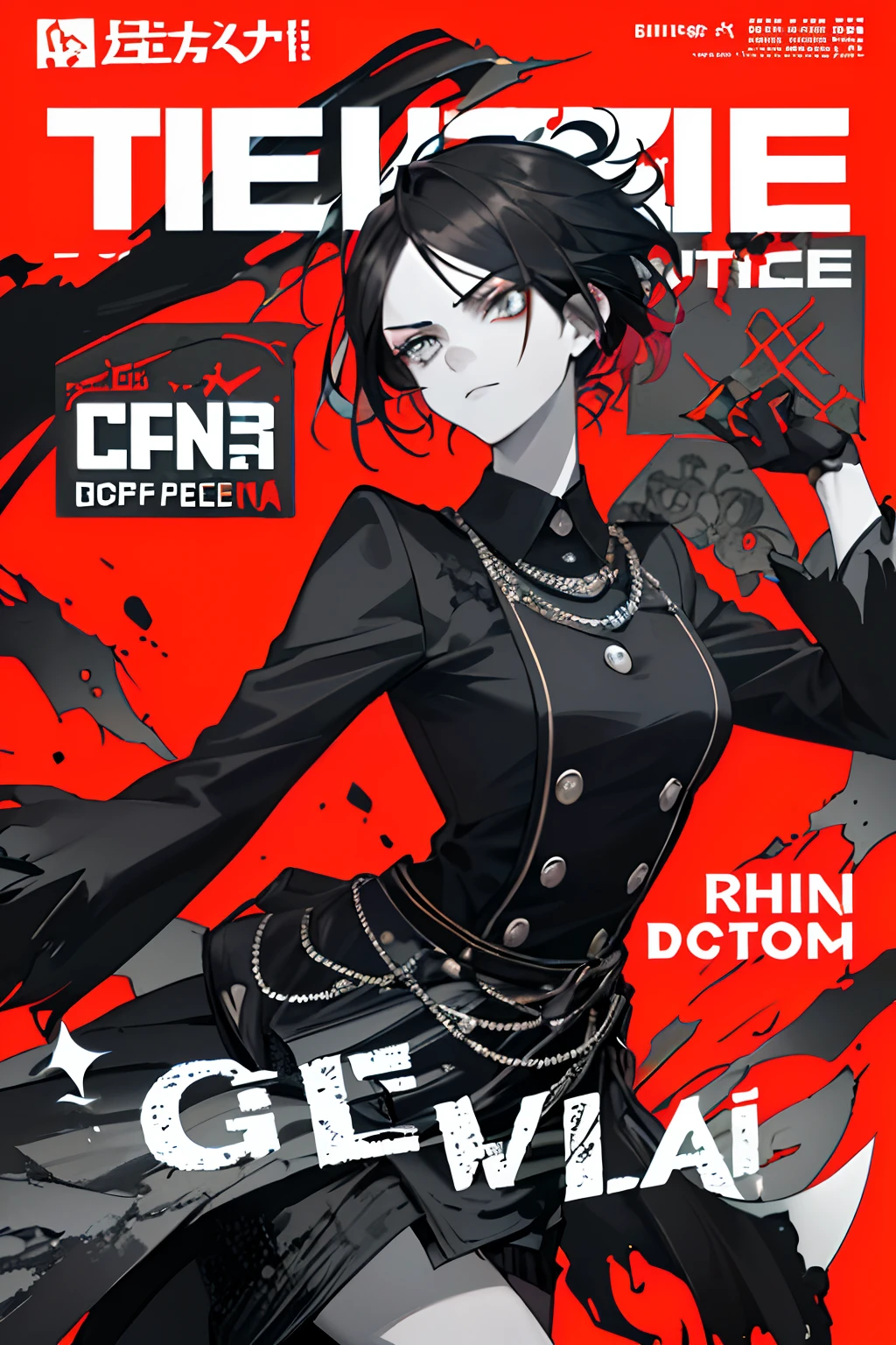 ((((dramatic))), (((gritty))), (((intense))) film poster featuring a young woman as the central character. She stands confidently in the center of the poster, wearing a stylish and edgy outfit, with a determined expression on her face. The background is dark and gritty, with a sense of danger and intensity. The text is bold and attention-grabbing, with a catchy tagline that adds to the overall feeling of drama and excitement. The color palette is mainly dark with splashes of vibrant colors, giving the poster a dynamic and visually striking appearance,tachi-e
(magazine:1.3), (cover-style:1.3), fashionable, woman, vibrant, outfit, posing, front, colorful, dynamic, background, elements, confident, expression, holding, statement, accessory, majestic, coiled, around, touch, scene, text, cover, bold, attention-grabbing, title, stylish, font, catchy, headline, larger, striking, modern, trendy, focus, fashion,