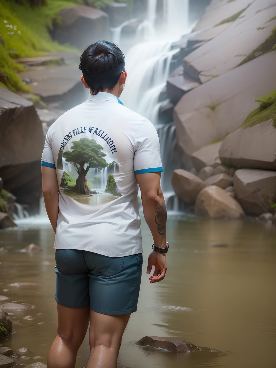 Background chang indeed waterfall