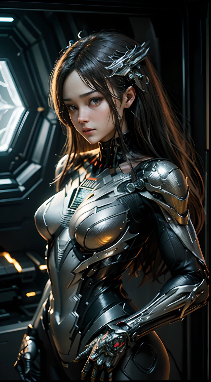 Cinematic, hyper-detailed, and insanely detailed, this artwork captures the essence of the girl with breathtaking beauty. The color grading is beautifully done, enhancing the overall cinematic feel. Unreal Engine brings her Spiderman robo-suit to life, making her appearance even more mesmerizing.

With the use of depth of field (DOF), every detail is focused and accentuated, drawing attention to her eyes and the intricate design of the robo-suit. The image resolution is at its peak, utilizing super-resolution technology to ensure every pixel is perfect. Cinematic lighting enhances her aura, while anti-aliasing techniques like FXAA and TXAA keep the edges smooth and clean.

Adding realism to the Spiderman robo-suit, RTX technology enables ray tracing, making it look as if it's actually there. Additionally, SSAO (Screen Space Ambient Occlusion) gives depth and realism to the scene, making the girl's presence and her robo-suit even more convincing.

In the post-processing and post-production stages, tone mapping enhances the colors, creating a captivating visual experience. The integration of CGI (Computer-Generated Imagery) and VFX (Visual Effects) brings out the Spiderman robo-suit's intricate features in a seamless manner. SFX (Sound Effects) complement the visual artistry, immersing the viewer further into this fantastic world.

The level of detail is awe-inspiring, with intricate elements meticulously crafted, making the artwork hyper maximalist and hyper-realistic. Volumetric effects add depth and dimension, and the photorealism is unparalleled.

The image is rendered in 8K resolution, ensuring super-detailed visuals. The volumetric lightning adds a touch of magic, highlighting the girl's beauty and the aura of her Spiderman robo-suit in an otherworldly way. High Dynamic Range (HDR) technology makes the colors pop, adding richness to the overall composition.

Ultimately, this artwork presents an unreal, yet stunningly real portrayal of an incredibly beautiful gir