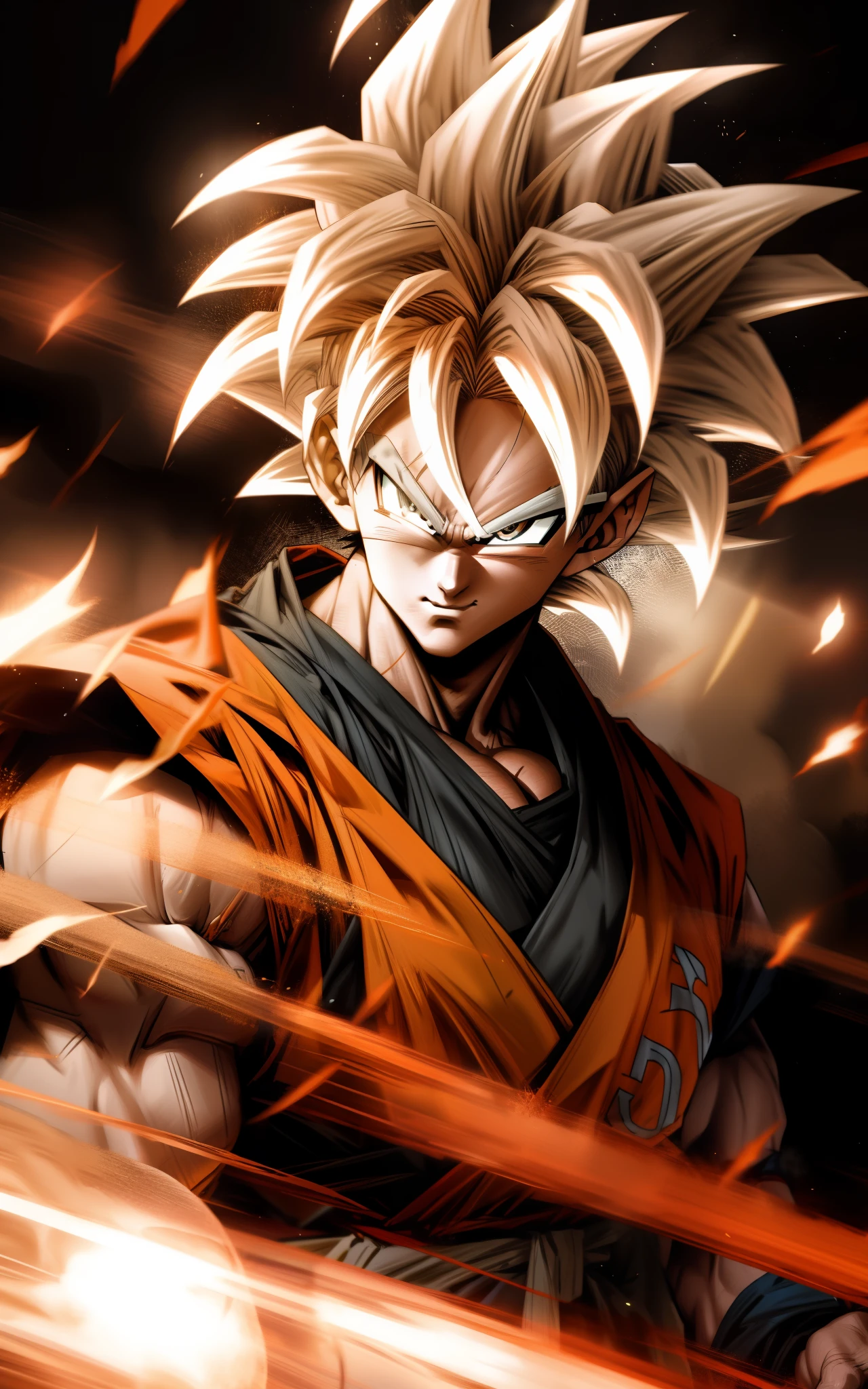 goku, from dragon ball z, in ultra instinct form, super realistic, master piece, super detailed, super quality