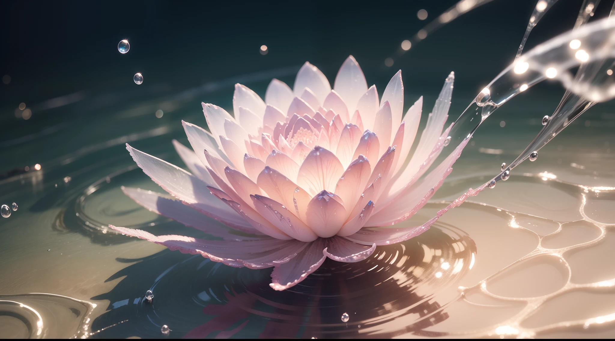 Water crystals that capture the beauty and complexity of nature、Ultra-Realism、Ultra-realistic、Ultra-fine details、Super delicate pattern、Photorealism Based Ultra Detail Widget 1.3, Ultra-detailed depiction、Ultra-clear and ultra-realistic like a photo、Cinematic shots with HDR effect、Vignette and center screen、Generate in automatic mode