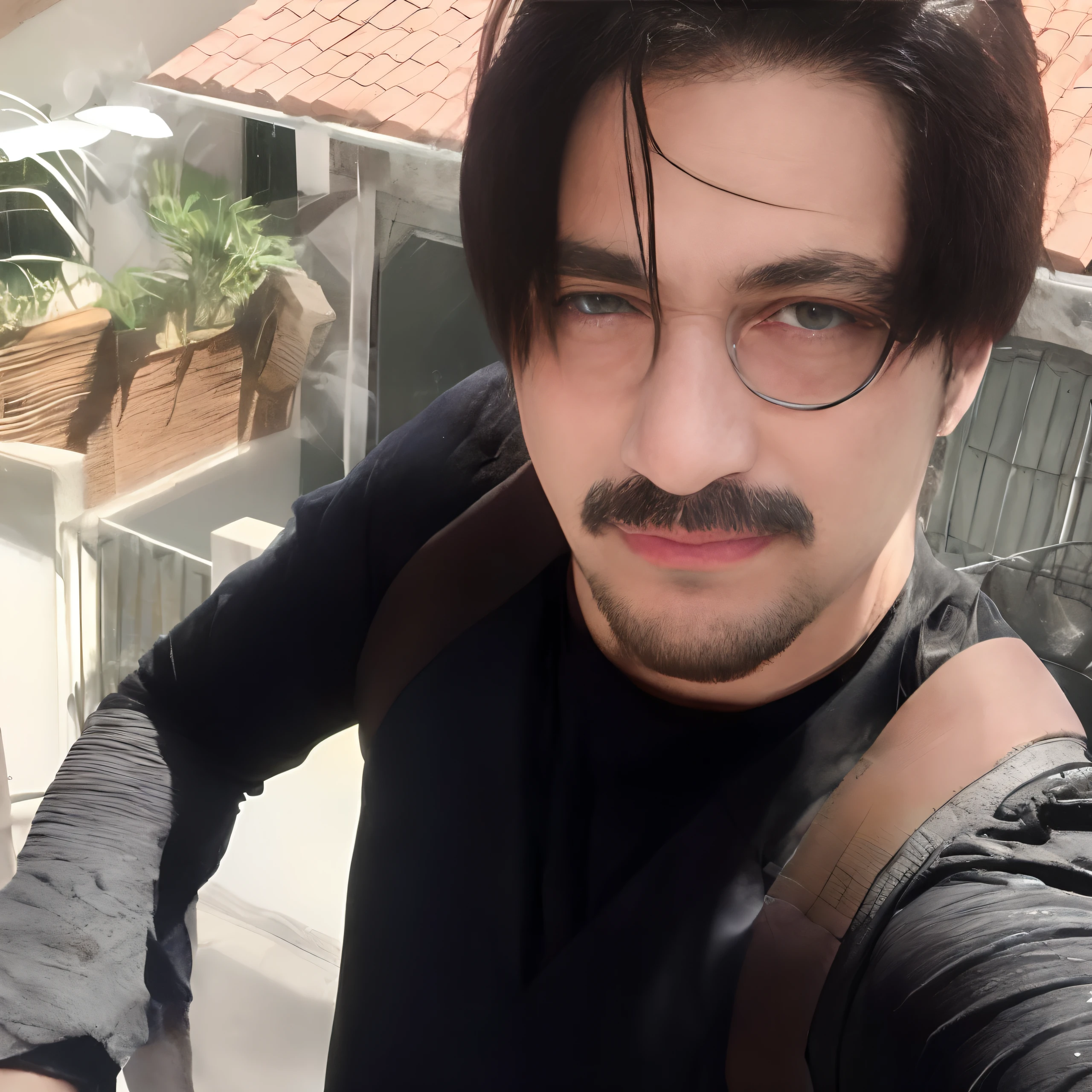 Homem de araffe com bigode e bigode no rosto, Condutor de Ene, foto de perfil 1024px, imagem de perfil, XQC, taken in the early 2020s, Marcos Eduardo Fischbach, in the style of sifu 🔥 😎 🕹️ 👀 :2, Raden Saleh, Sayem Reza