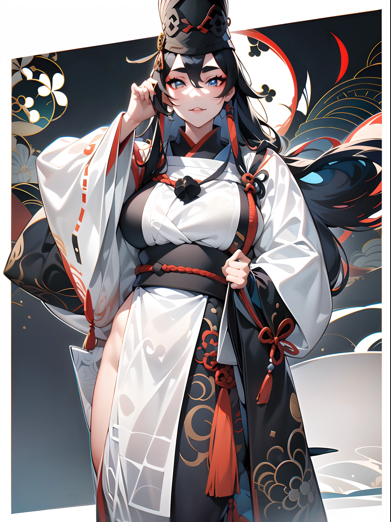 1girl in,((onmyouji)),((tate eboshi)),18 year old beautiful woman,large breasts