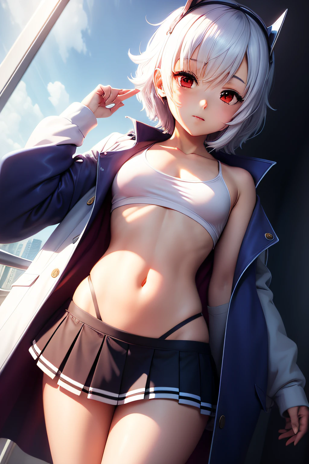 Rafi，Azur route，morpheus，Bare upper body，short  skirt