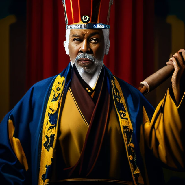 Man in a crown with a cigar