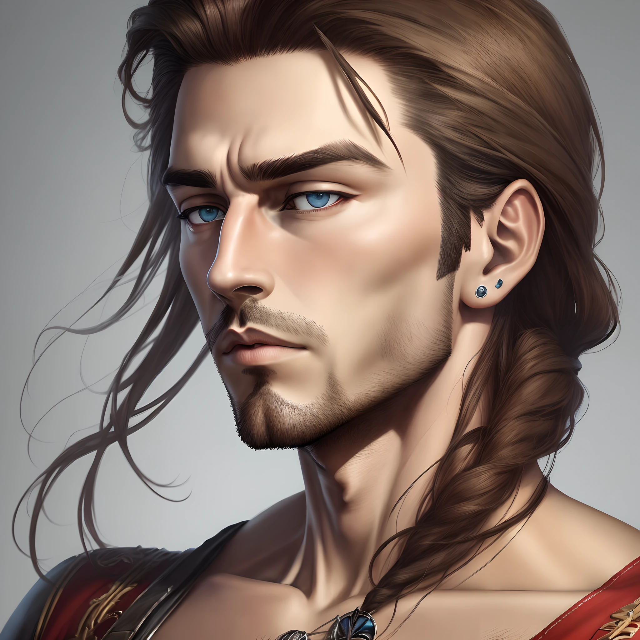 Twenty-eight points male Peugeot nose bridge high handsome