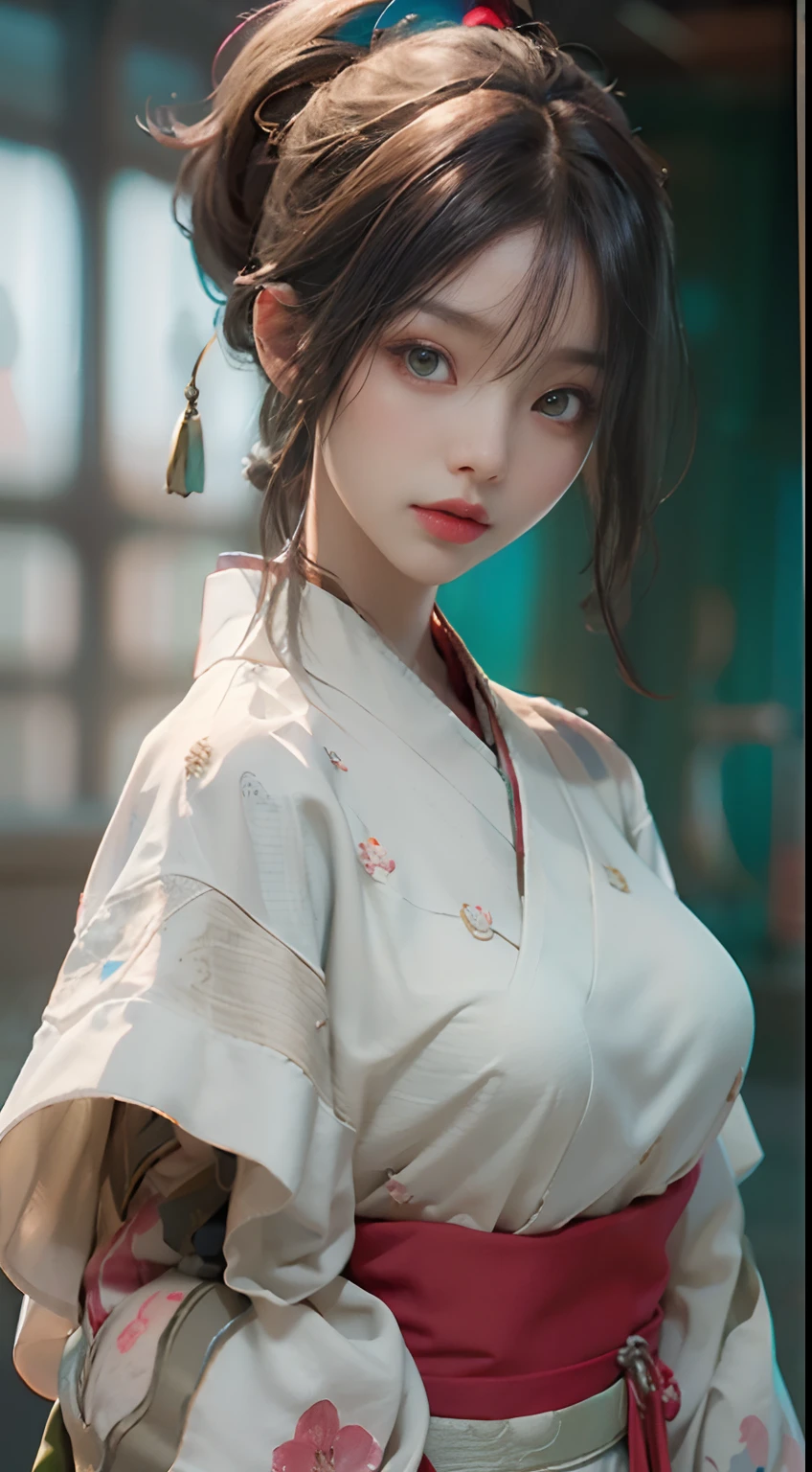 ((best qualtiy)), ((tmasterpiece)), (the detail:1.4), 3D, Beautiful female image in Hanfu costume，hdr（HighDynamicRange）,Ray traching,NVIDIA RTX,Hyper-Resolution,Unreal 5,Subsurface scattering、PBR Texture、post-proces、Anisotropy Filtering、depth of fields、maximum definition and sharpness、Many-Layer Textures、Albedo e mapas Speculares、Surface coloring、Accurate simulation of light-material interactions、perfectly proportions、rendering by octane、Two-colored light、largeaperture、Low ISO、White balance、the rule of thirds、8K raw data、