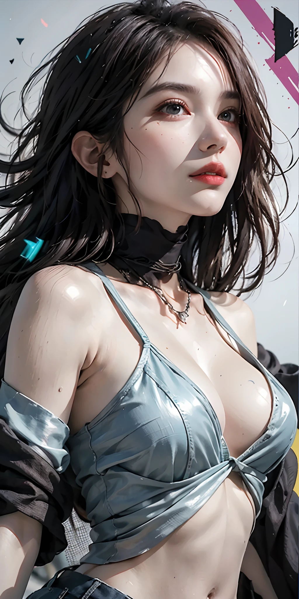official art, unity 8k wallpaper, ultra detailed, beautiful and aesthetic, beautiful, masterpiece, best quality, (zentangle, mandala, tangle, entangle), dynamic angle, cowboyshot, the most beautiful form of chaos, elegant, a brutalist designed, vivid colours, romanticism, by james jean, roby dwi antono, ross tran, francis bacon, michal mraz, adrian ghenie, petra cortright, gerhard richter, takato yamamoto, ashley wood, atmospheric, enjoying a stream of music, where you can visualize the notes, ecstasy of musical notes, streaming musical notes visible