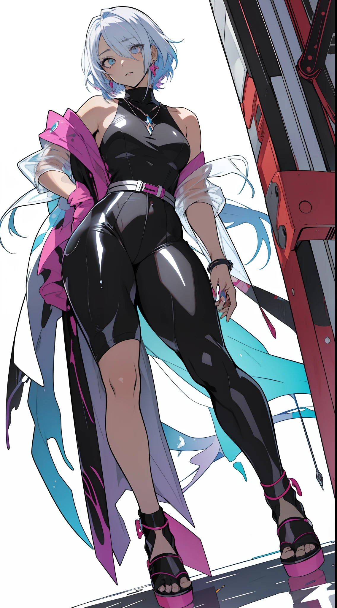 (anime) . Female (Woman), full body, indoors . (Masterpiece: 1.8), (64k quality), (final fantasy artwork concept), detailed (manga eyes + hair + clothes + body + face + colors + shoulders + eyes (globular + transparent + liquid) + (sharper drawings) + (shiny jewelry) + (clothes folds) + (rounded eyes) + (consistent clothes) + (clothing features) + (eyes line), better (colorful + (coarser line) + (black line) + finishing . [Drawing] (Anime (Manga (Comics))) + (Coarse Line: 1.8) + (Black Line: 1.8) + (Color: 1.8) + (Clean: 1.8) + (Contrast: 1.8) + (Black Outline: 1.8) + (adjusted colors: 1.8) + (shadow set: 1.8) + (manga eyes: 1.8), ((made homogeneous: 1.3))