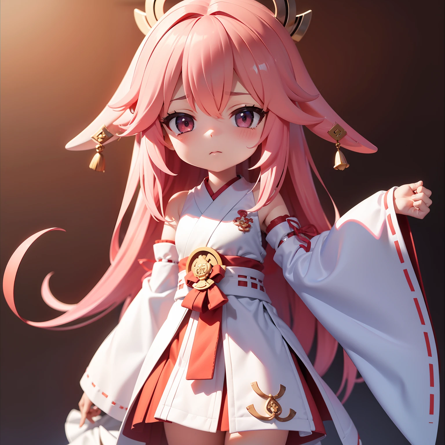 Yae Miko，Masterpiece 8k，Extremely sad，Small loli，extreme hight detail