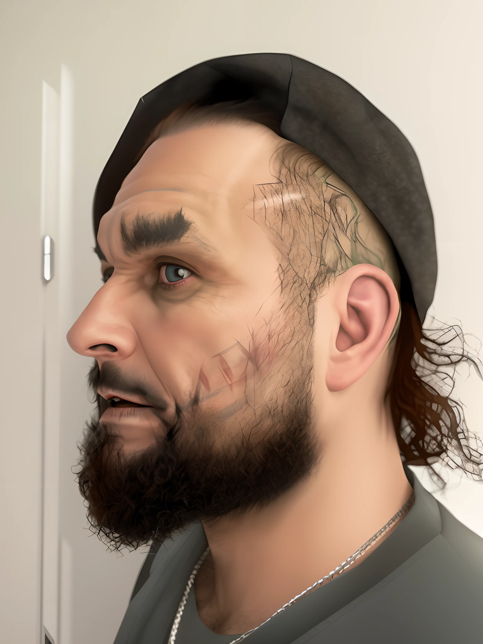 Voyeuristic side view through window, voyeuristic shoulder level shot, ultra detail photo of the notorious villain, Joker in the dark knight, Joker in the room, voyeuristic view into the room through window, shoulder level shot, highly detailed, hyper realistic, octane render, unreal engine, 8k resolution