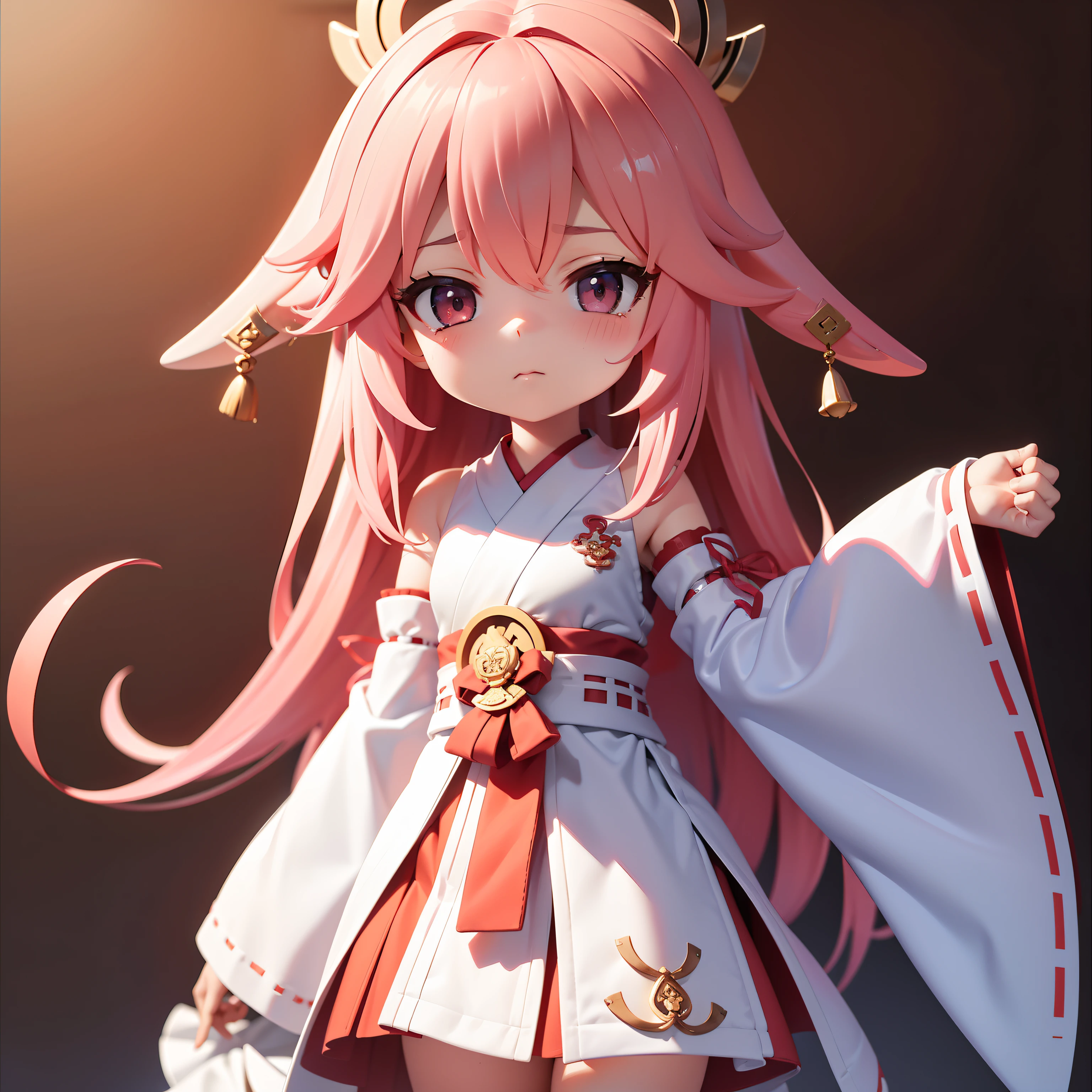Yae Miko,Masterpiece 8k,Extremely sad,Small loli,extreme hight detail