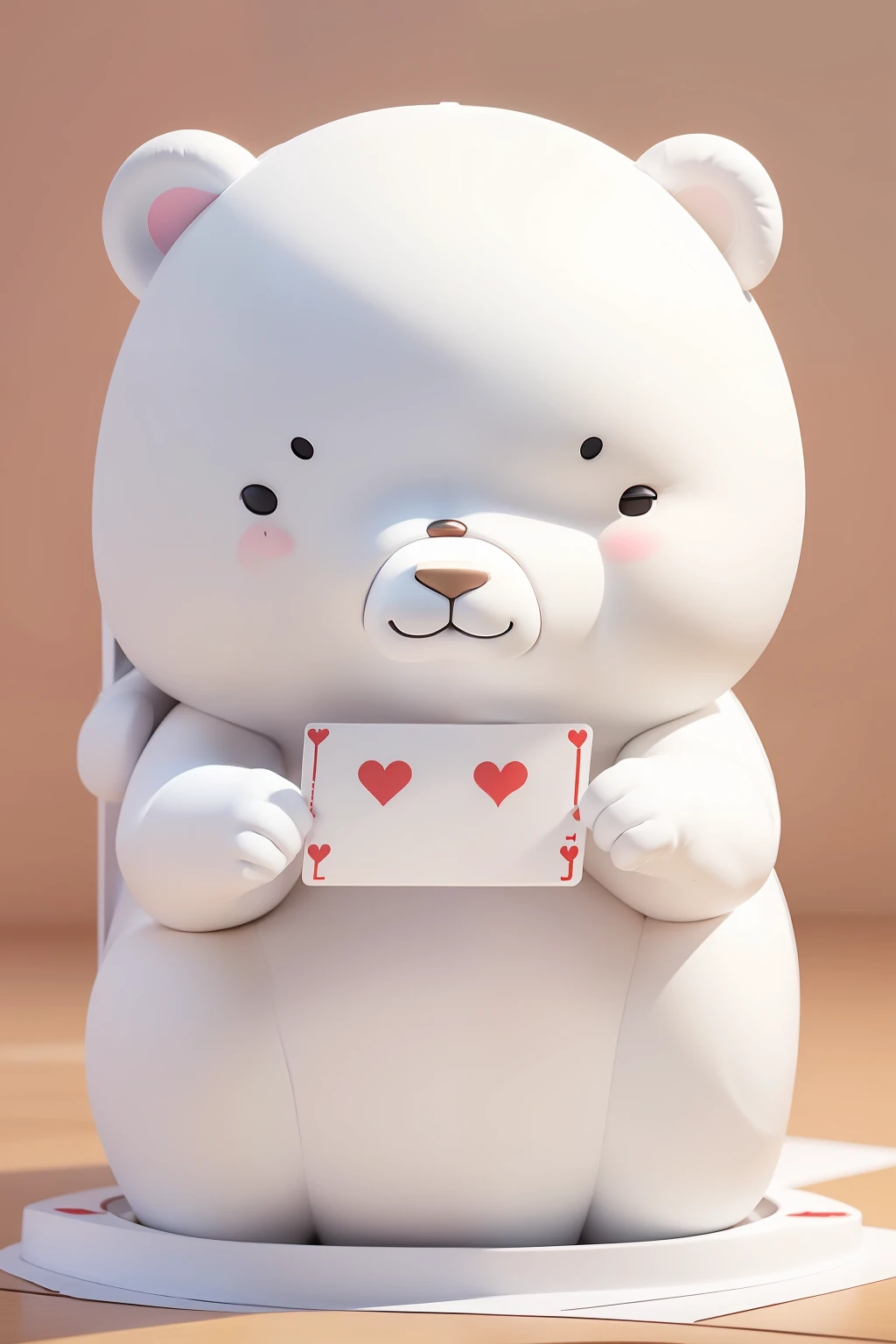 Cute big white bear，Card ventilation