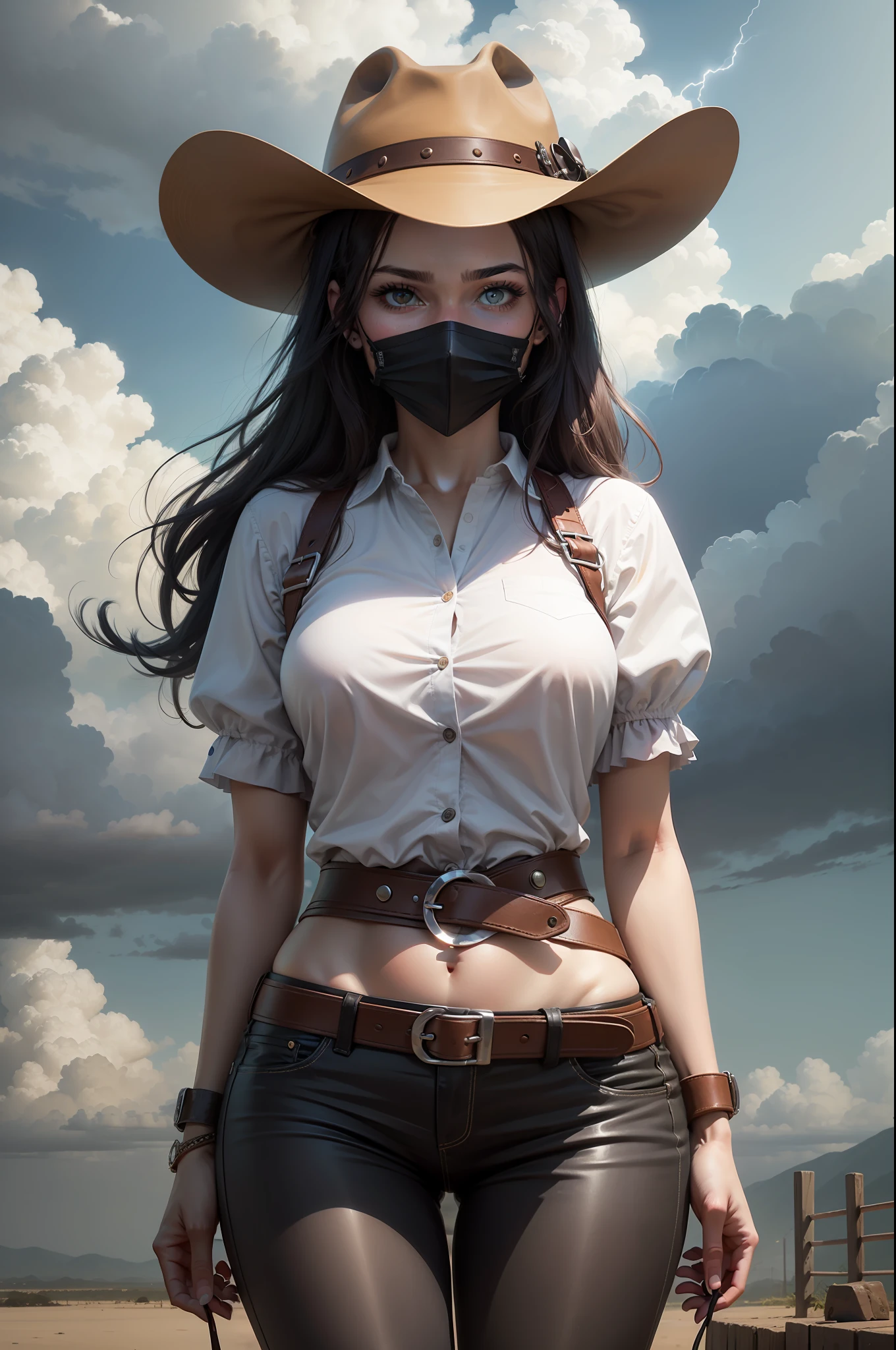 (Cowgirl Tiro), (master part), (best quality: 1.0), (Ultra Highres: 1.0), rosto e olhos altamente detalhados, (fotorrealista: 1.2), PARA QUEBRAR, ShayeraDC, olhos verdes, WMASK, eletricidade, Armadura Wolverine, black pants, diafragma, belt,
TO BREAK
sky, lightnings, nuvem