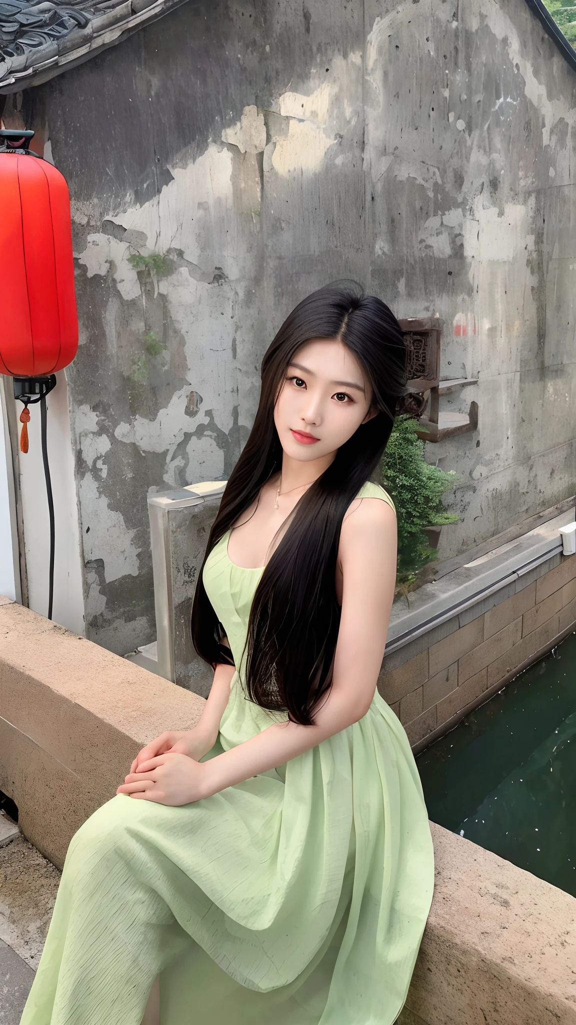 Arafeld Asian woman sitting on windowsill by pond, ulzzangs, Asian girl with long hair, Korean girl, Chinese girl, beautiful Korean women, Beautiful Asian girl, Gorgeous young Korean woman, gorgeous chinese models, With long hair, Young Asian girl, Beautiful young Korean woman, asian features, Lovely woman, young cute wan asian face, Asian girl
