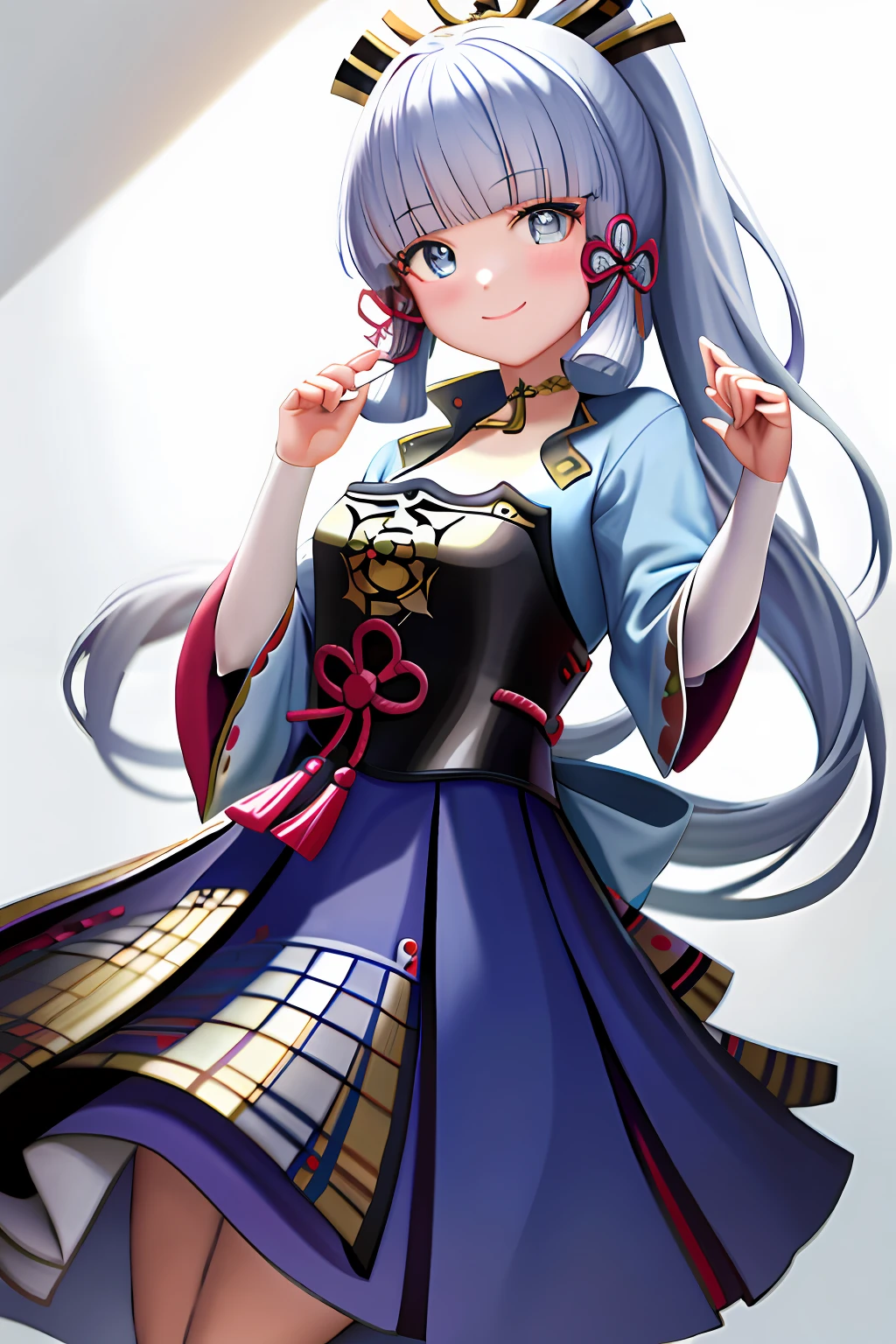 masterpiece, highres, best quality, 1girl solo, kamisato_ayaka, smile, kimono