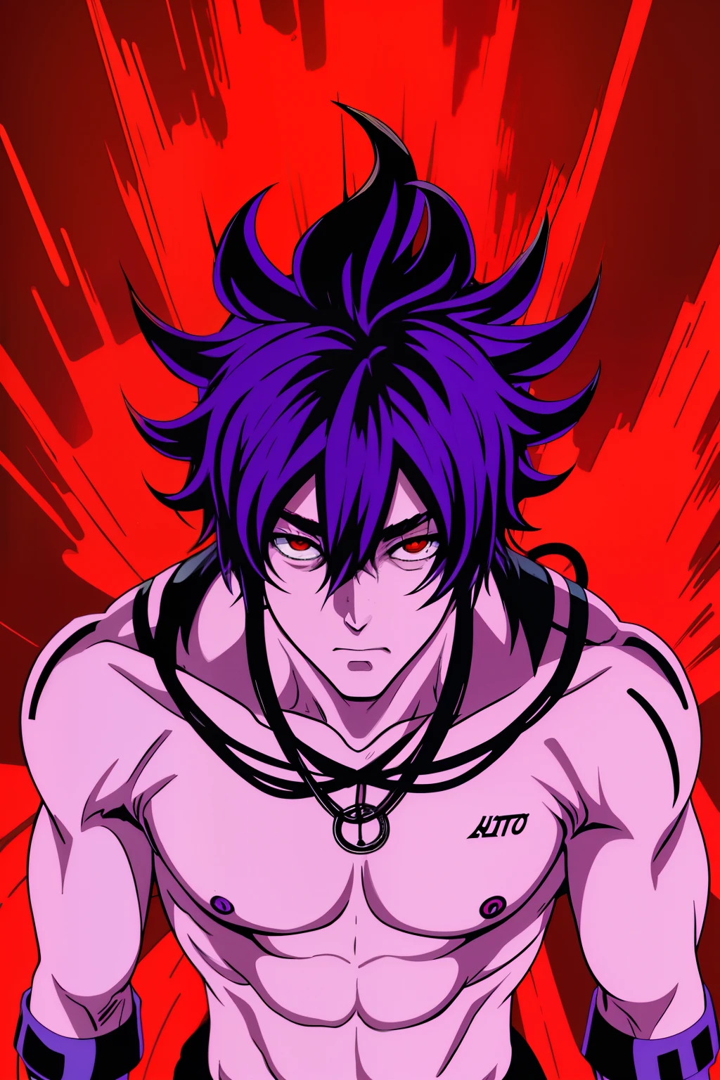 Personagem de anime homem roxo e preto com um fundo roxo, Muscles, emitindo aura roxa maligna, badass anime 8 k, Tetsuo futurista, Anime Wallaper, an epic anime of a energy man, anime epic artwork, papel de parede anime 4k, 4 k manga wallpaper, hd anime wallaper, Tetsuo, Akira, aura roxa, postura de luta, fogo, sorriso mal, psicopata, psychotic, maligno, cabelo longo, anime desenho, energia, raios, streetwear, rapper hip hop