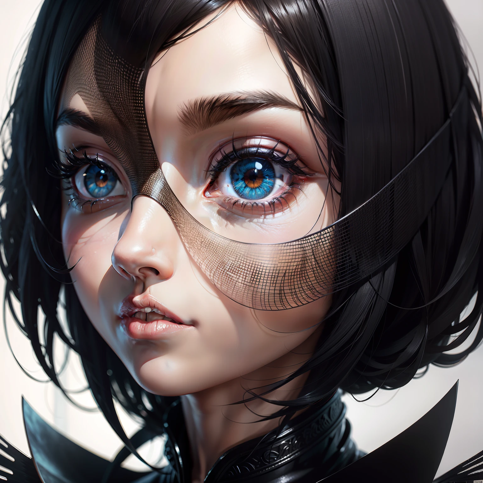 black hair, Surrealism, 8k, super detail