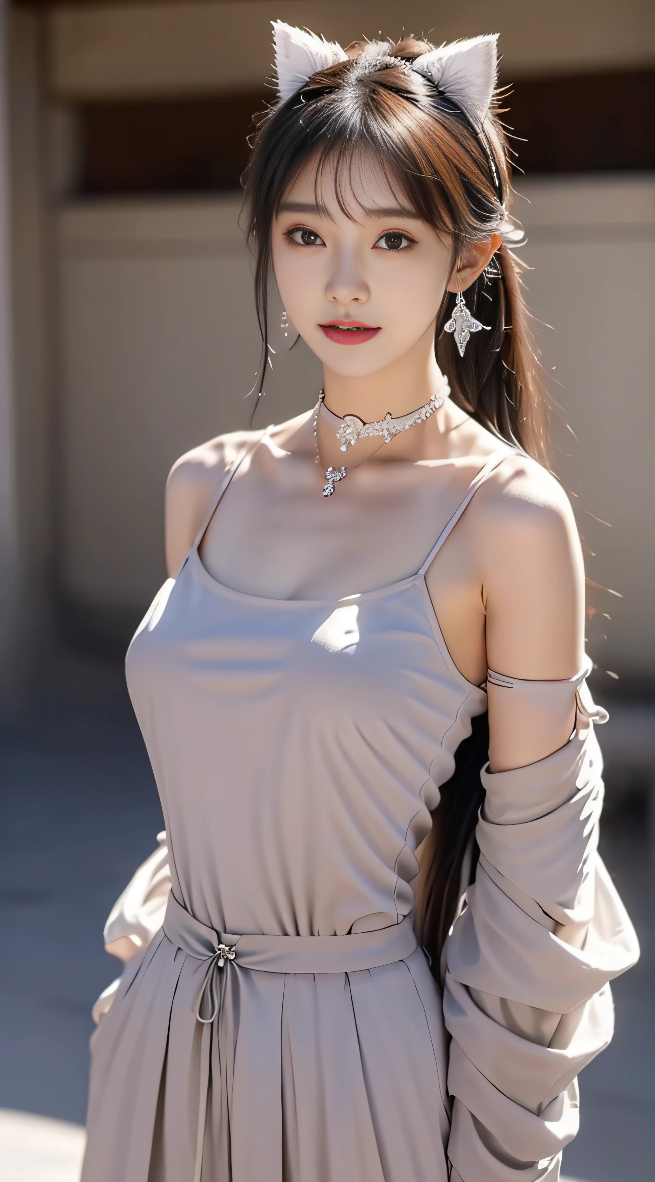 Bracelet，耳Nipple Ring，head gear，choker necklace，校服，Cat tail，