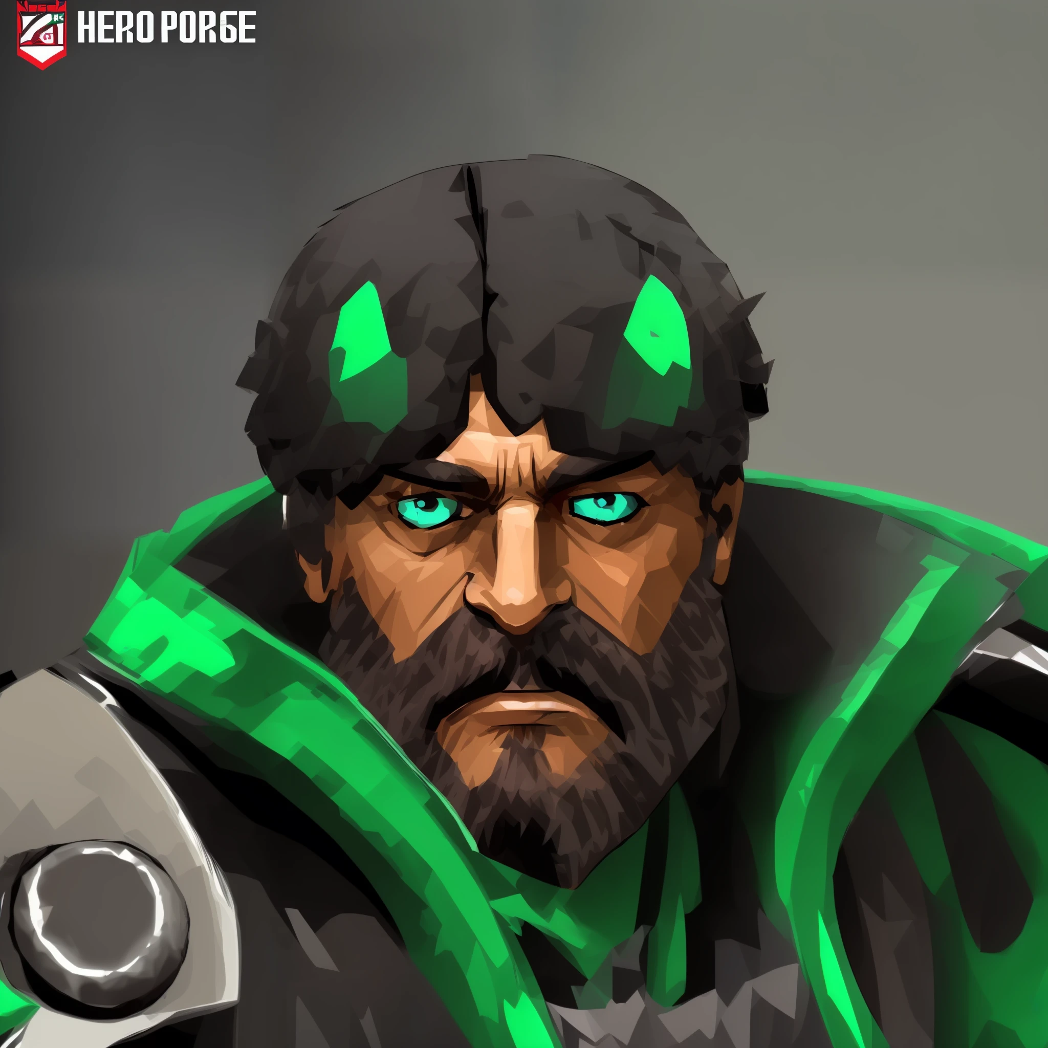 um close up de um homem com olhos verdes e chifres verdes, retrato heroico, closeup retrato de personagem, heroic look, Personagem close up, hero character art, hero prop, close-up do personagem, amazing portrait of viego, hero character, Personagem de close up, retrato de personagem de closeup