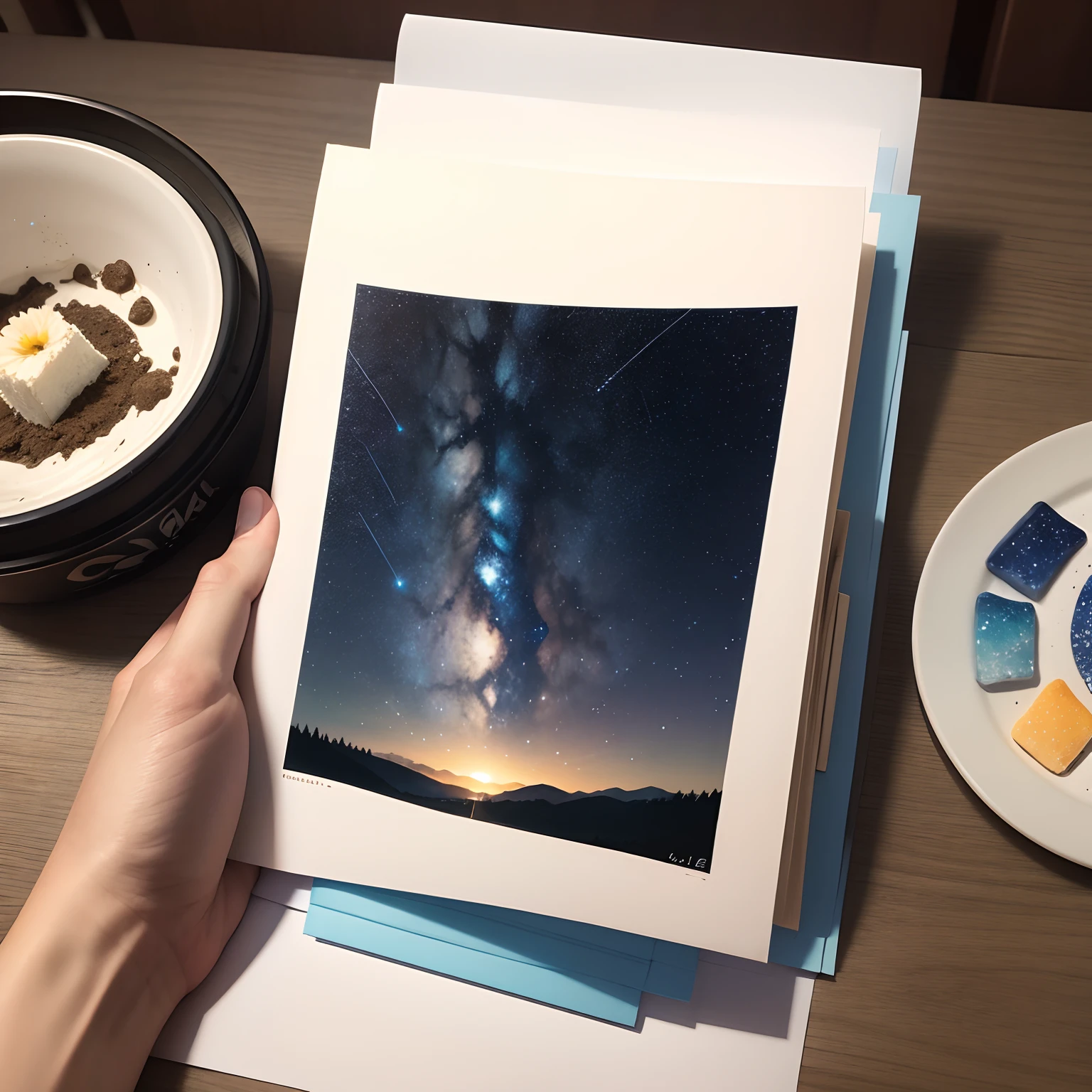 constellation、camp、Polaris、Stargazing、aquarelle --auto