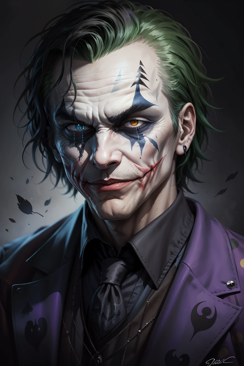 Joker face portrait