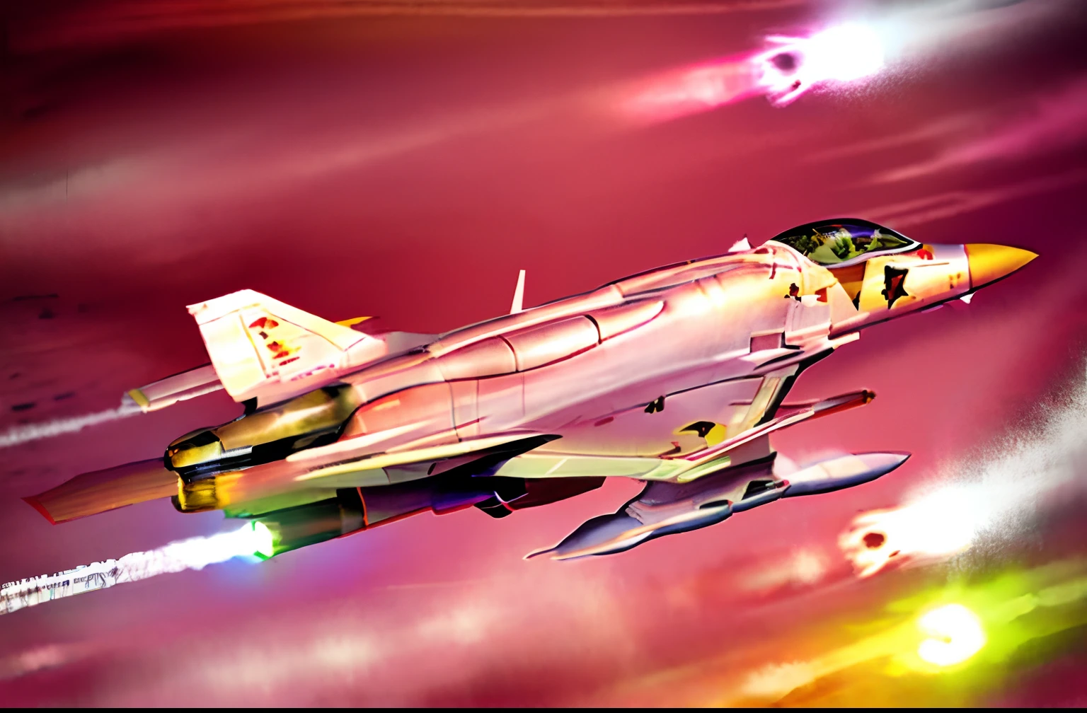 fighter jets, Planes, Sunset, Military, Sci-fi warrior, White plane, Forward-swept wings, future-tech, 巨作