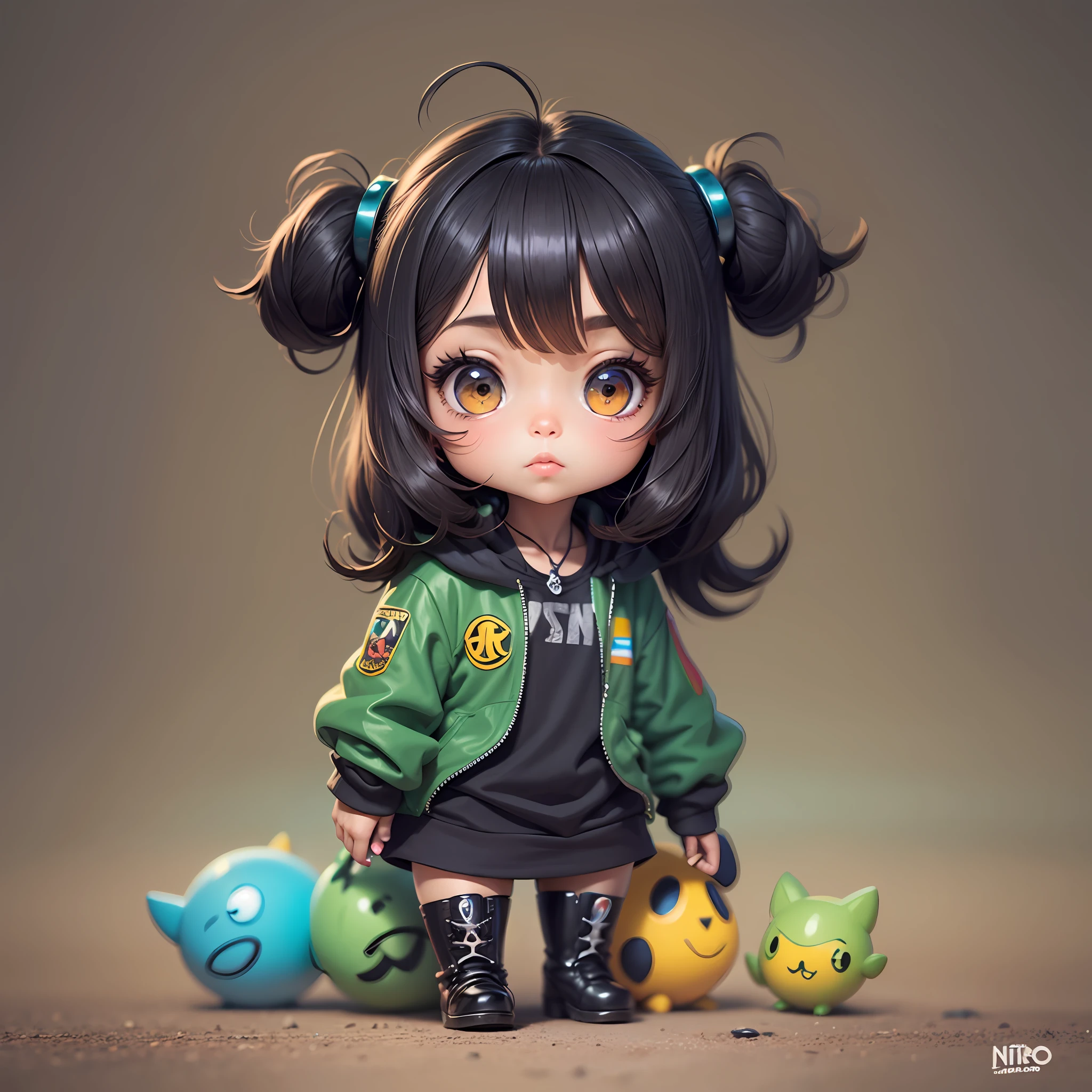 um personagem menino pele negra, bonito na lua em uma espacionave, estilo cartoon chibi, nitido e bem detalhado --auto --s2