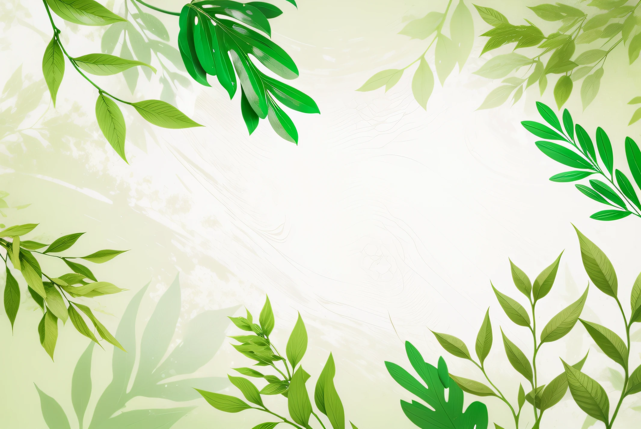 Leaves on white background