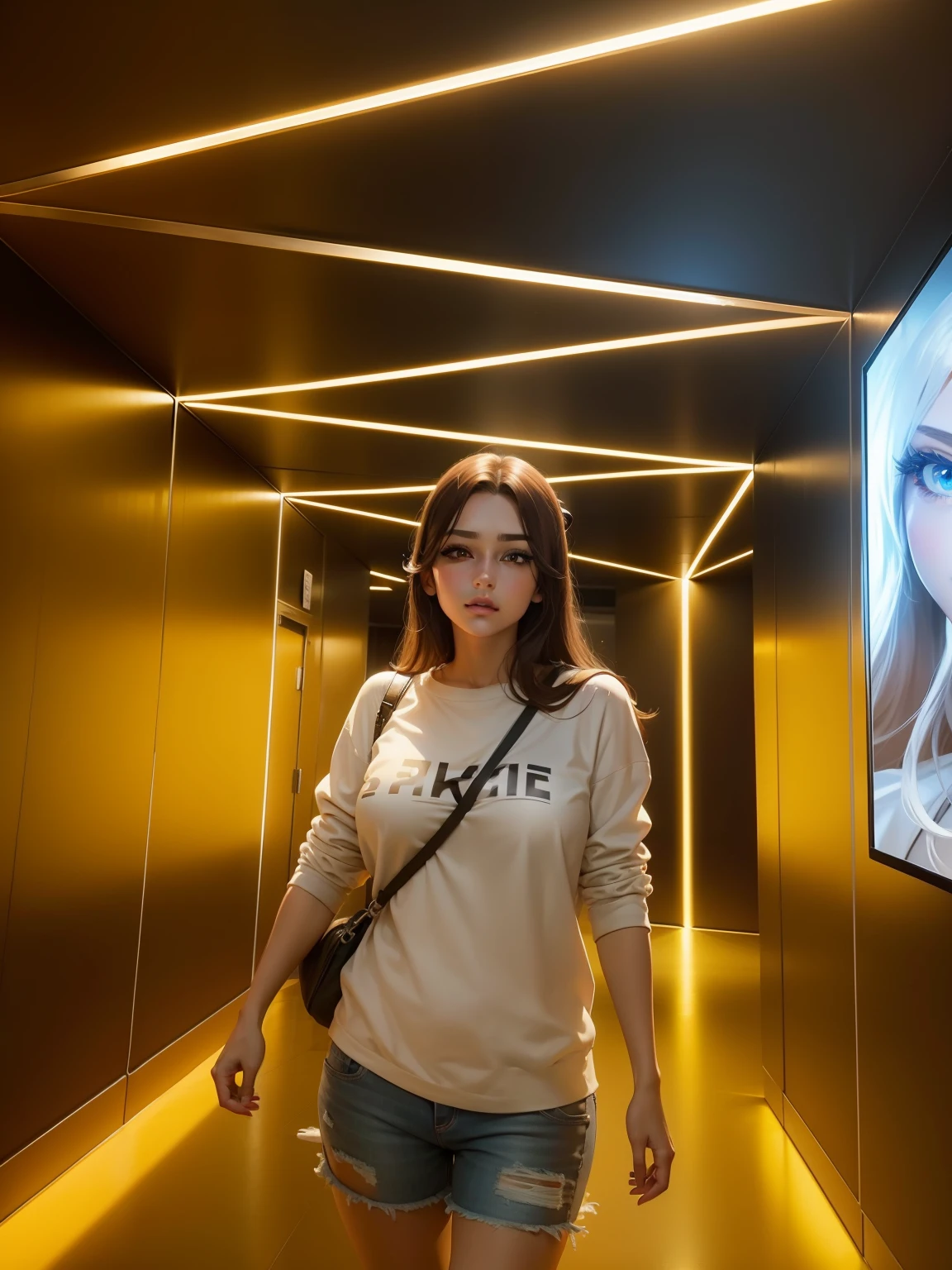 Change background, handsome girl, realistic face, 8k, ultra realistic, character, anime
